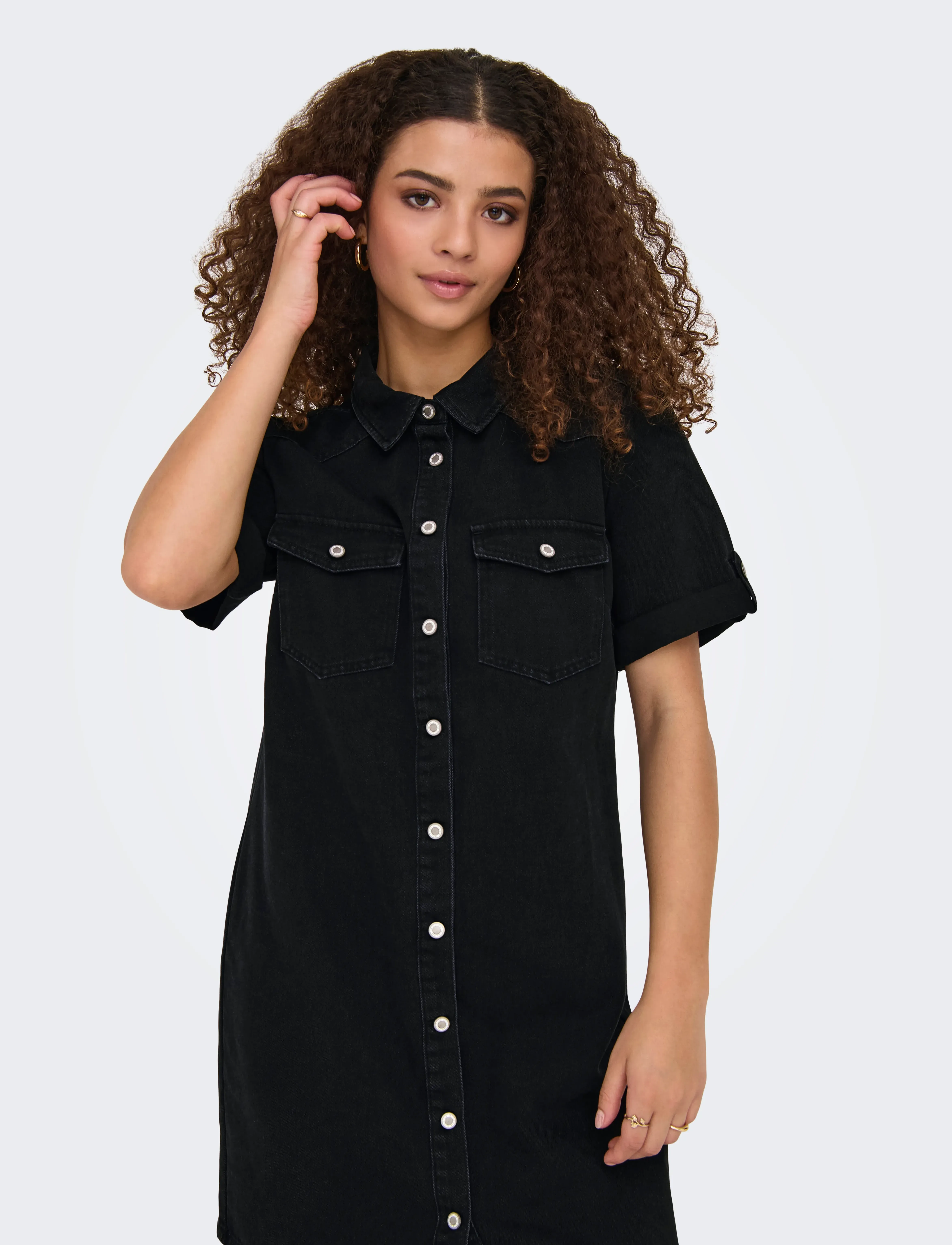 ONLY Onllisa S/S Dnm Dress Gua Noos skjortklänningar dam – bild 5