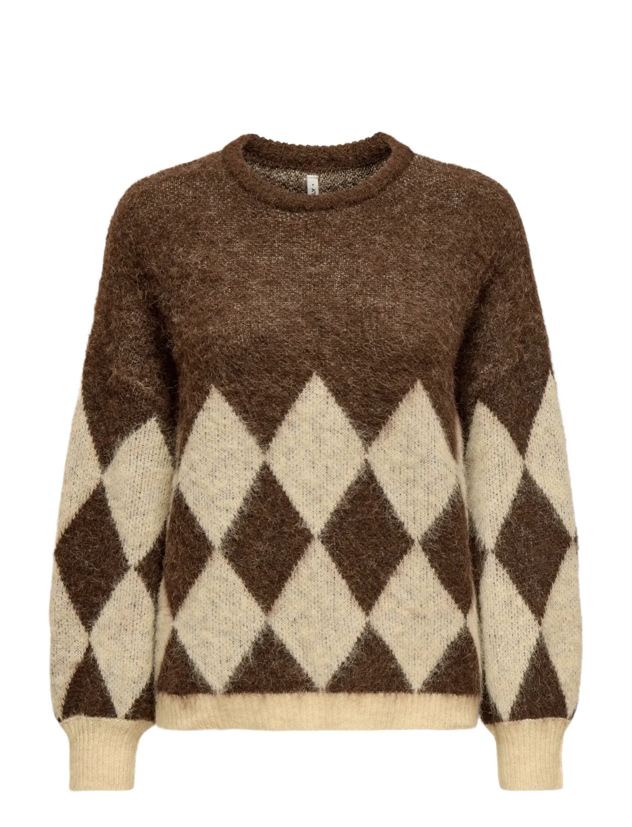 ONLY ONLNOEME LIFE LS JQ O-NECK KNT - Strickmode - CHESTNUT / brown