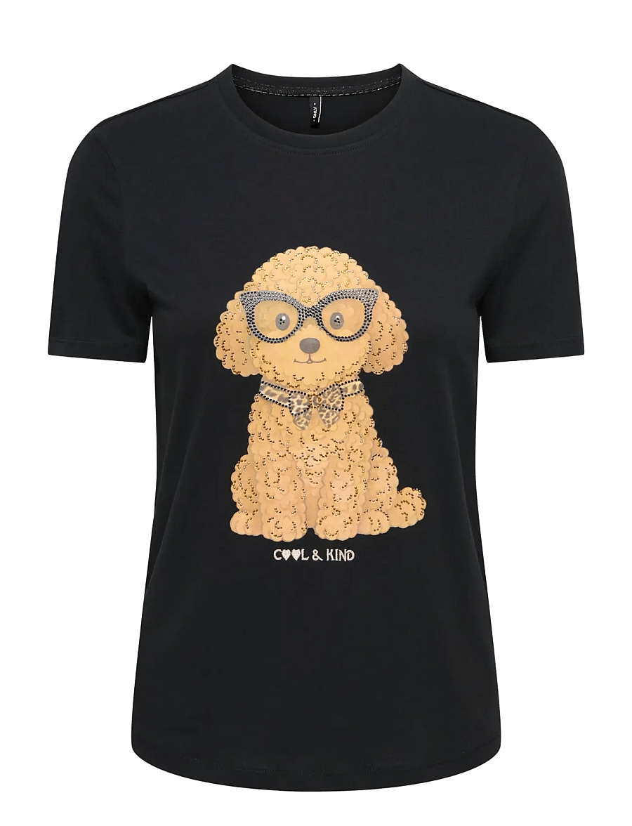 ONLY - ONLBARIA REG S/S TOP BOX JRS - t-shirts - black - 0