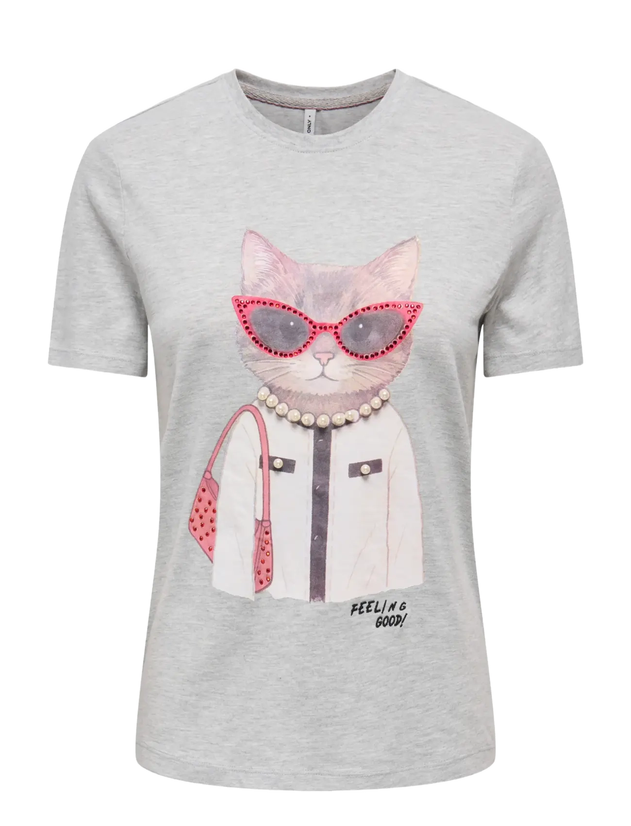 ONLY Onlbaria Reg S/S Oberteil Box Jrs Grau - XL - Damen