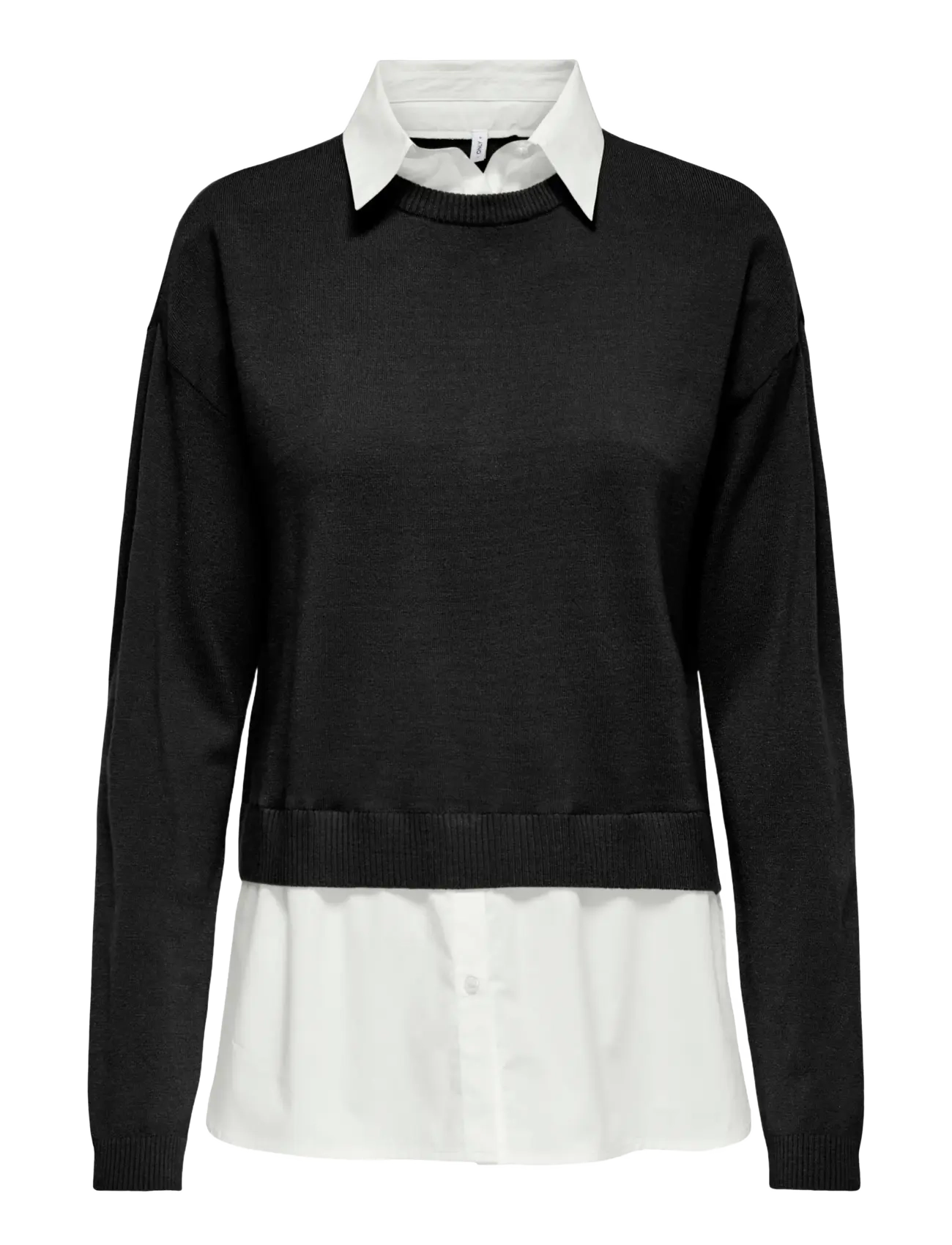 ONLY ONLPAYSON LS MIX PULLOVER KNT - Strickmode - BLACK / black