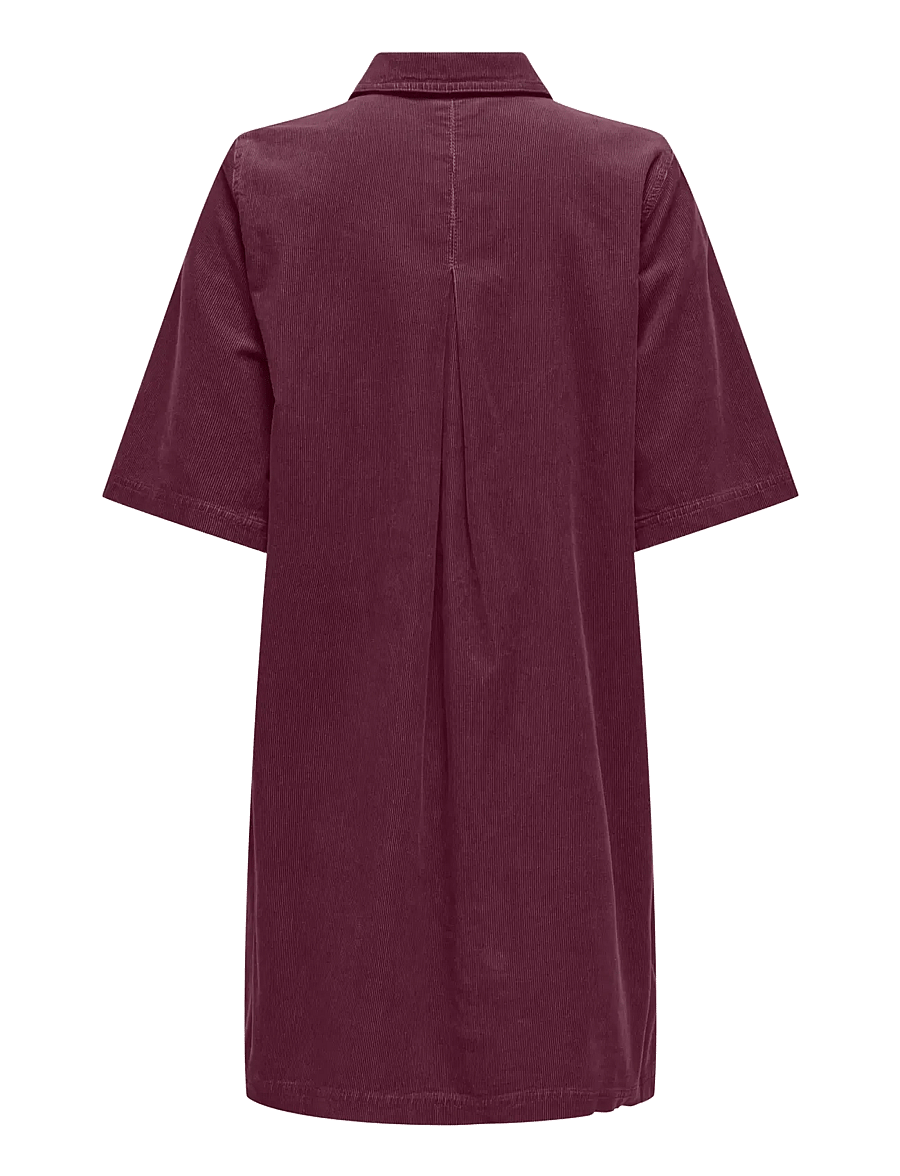 ONLY - ONLGRY-NESSA S/S CORD DRESS PNT - hemdkleider - fig - 1