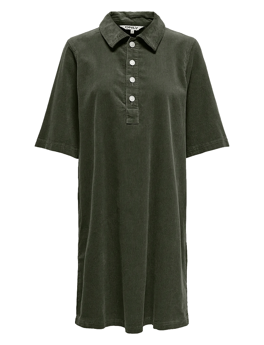 ONLY - ONLGRY-NESSA S/S CORD DRESS PNT - särkkleidid - rosin - 1