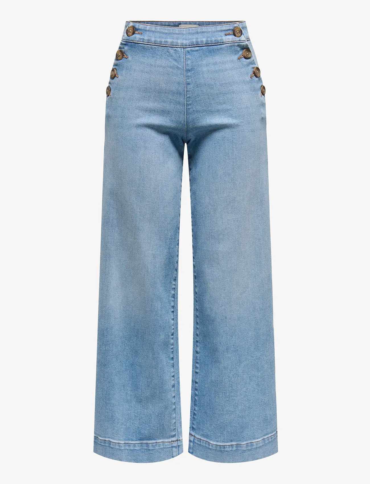 ONLY - ONLMADISON HW BUTTON WIDE DNM GEN223NOOS - brede jeans - light blue denim - 1