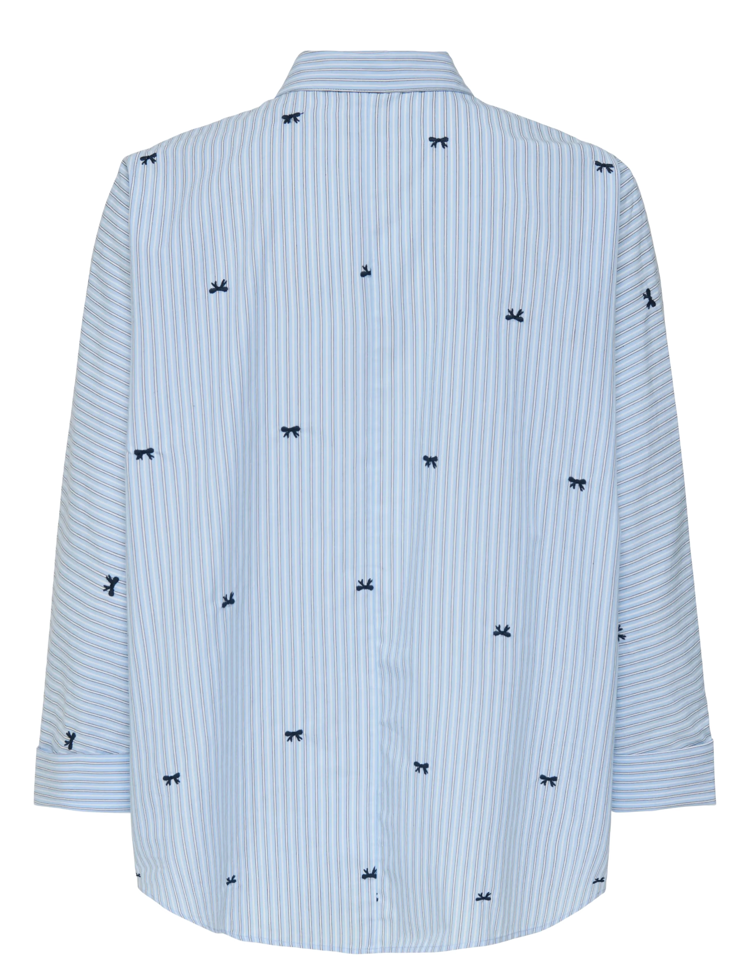 ONLY - ONLZEIDI GRACE LS BOW EMB SHIRT WVN - serenity - 1