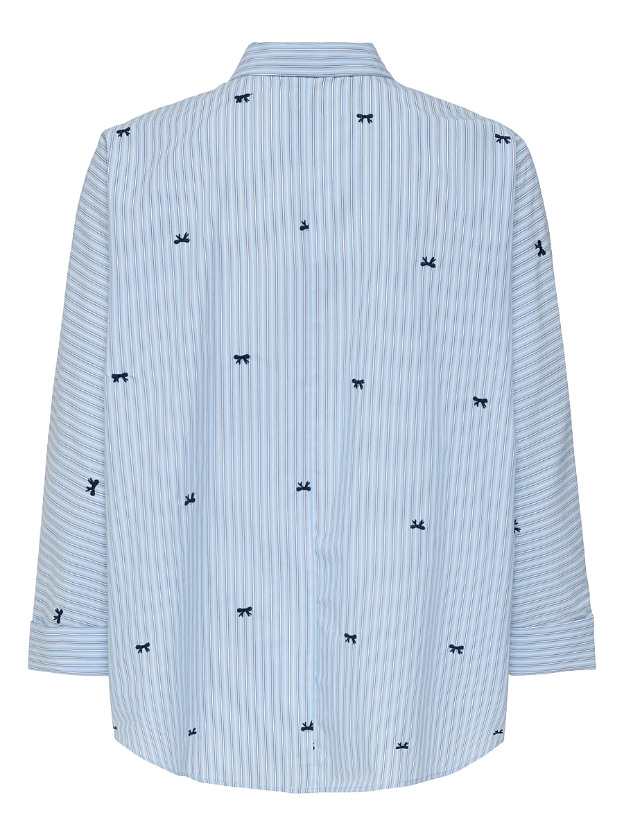 ONLY - ONLZEIDI GRACE LS BOW EMB SHIRT WVN - serenity - 1