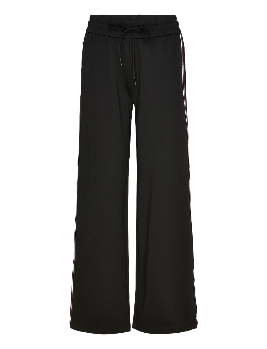 ONLY - ONLPOPTRASH-TADIA MW X-WIDE TAPE PNT - hosen mit weitem bein - black - 1