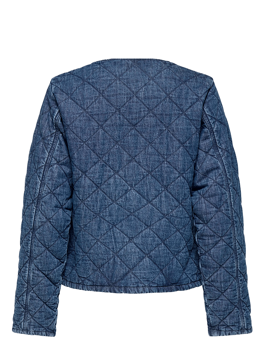 ONLY - ONLROSA L/S QUILT DNM JACKET AKM - medium blue denim - 2