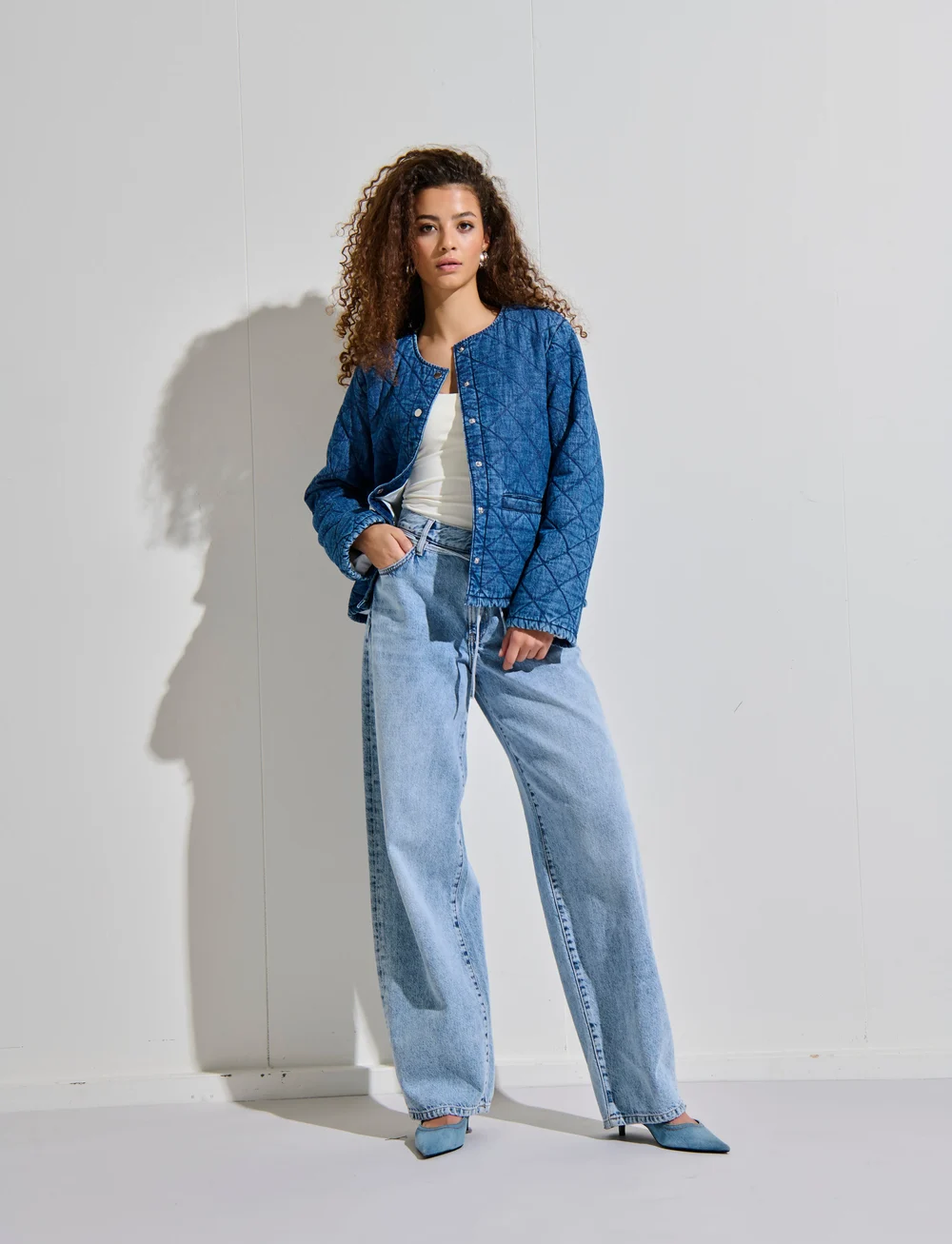 ONLY - ONLROSA L/S QUILT DNM JACKET AKM - teksatagid - medium blue denim - 0