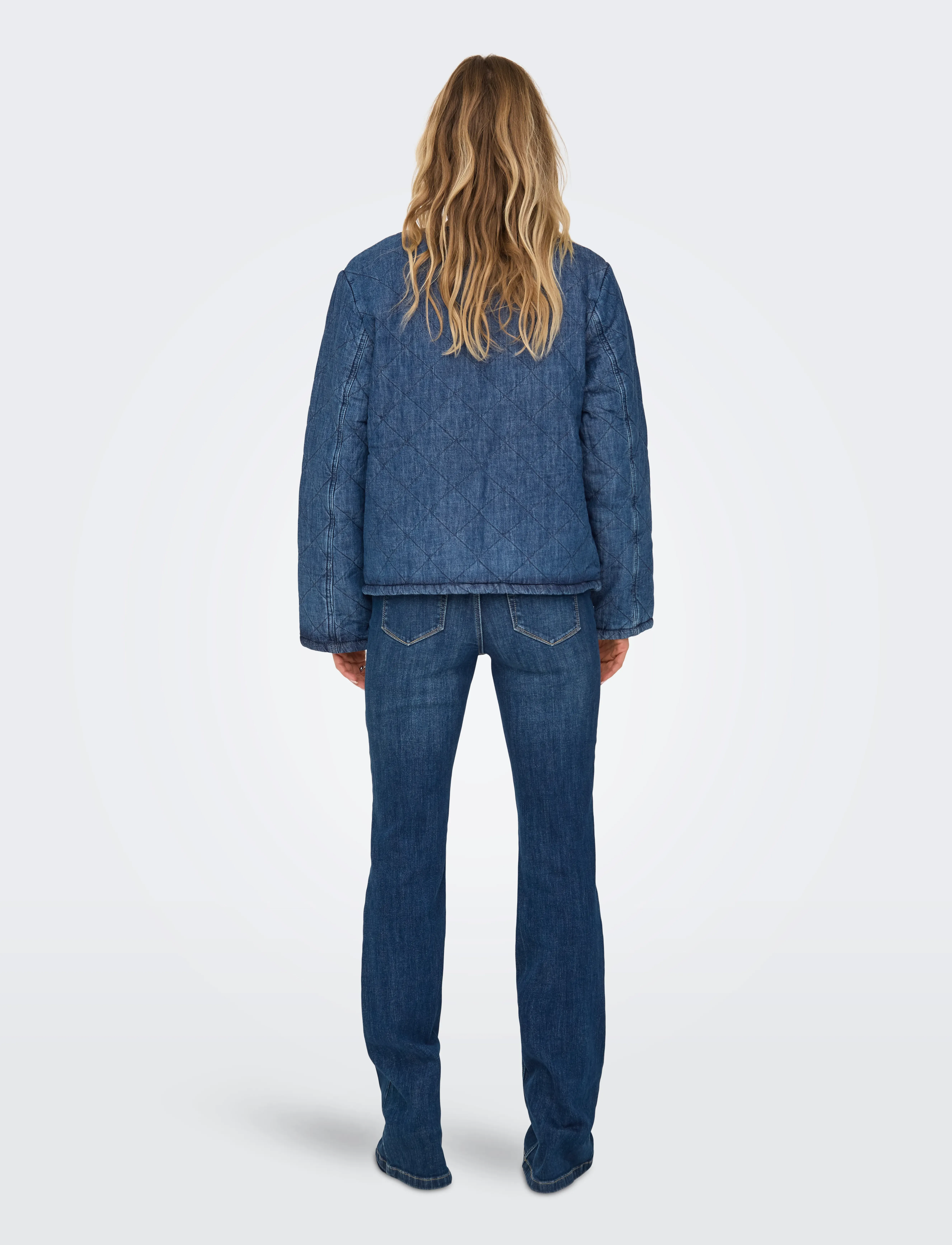 ONLY - ONLROSA L/S QUILT DNM JACKET AKM - medium blue denim - 3