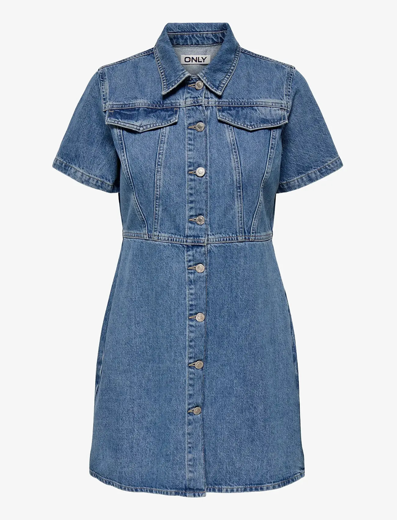 ONLY - ONLMALIA S/S DNM DRESS AKM - skjortklänningar - medium blue denim - 1
