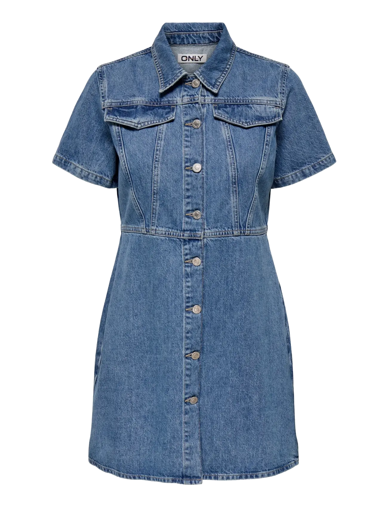 ONLY ONLMALIA S/S DNM DRESS AKM - ONLY - MEDIUM BLUE DENIM / blue
