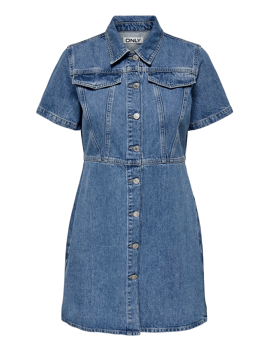 ONLY - ONLMALIA S/S DNM DRESS AKM - hemdkleider - medium blue denim - 1