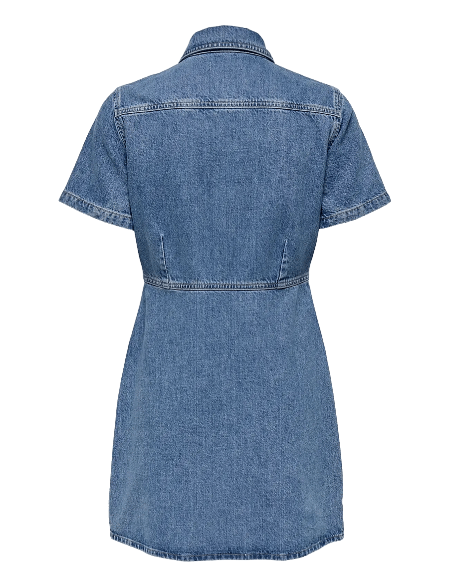 ONLY - ONLMALIA S/S DNM DRESS AKM - hemdkleider - medium blue denim - 2