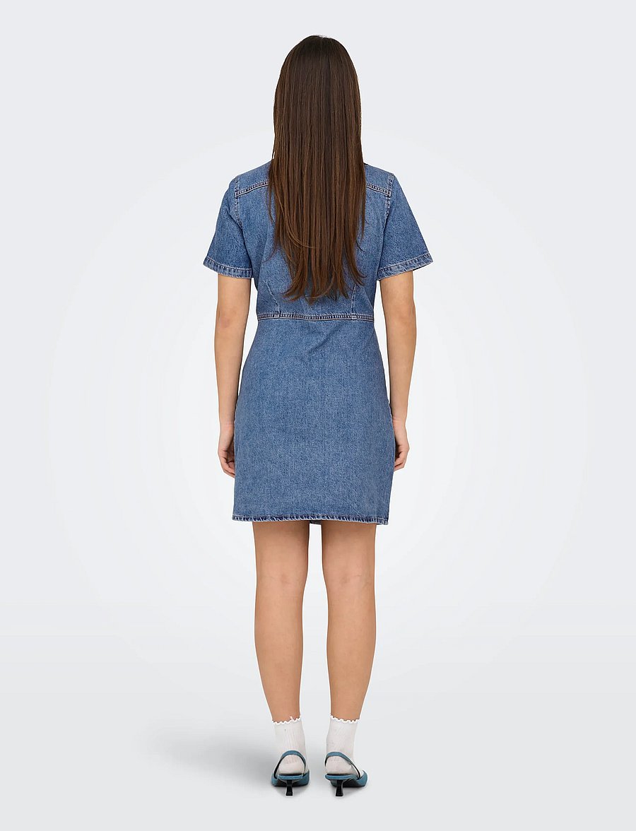 ONLY - ONLMALIA S/S DNM DRESS AKM - hemdkleider - medium blue denim - 3