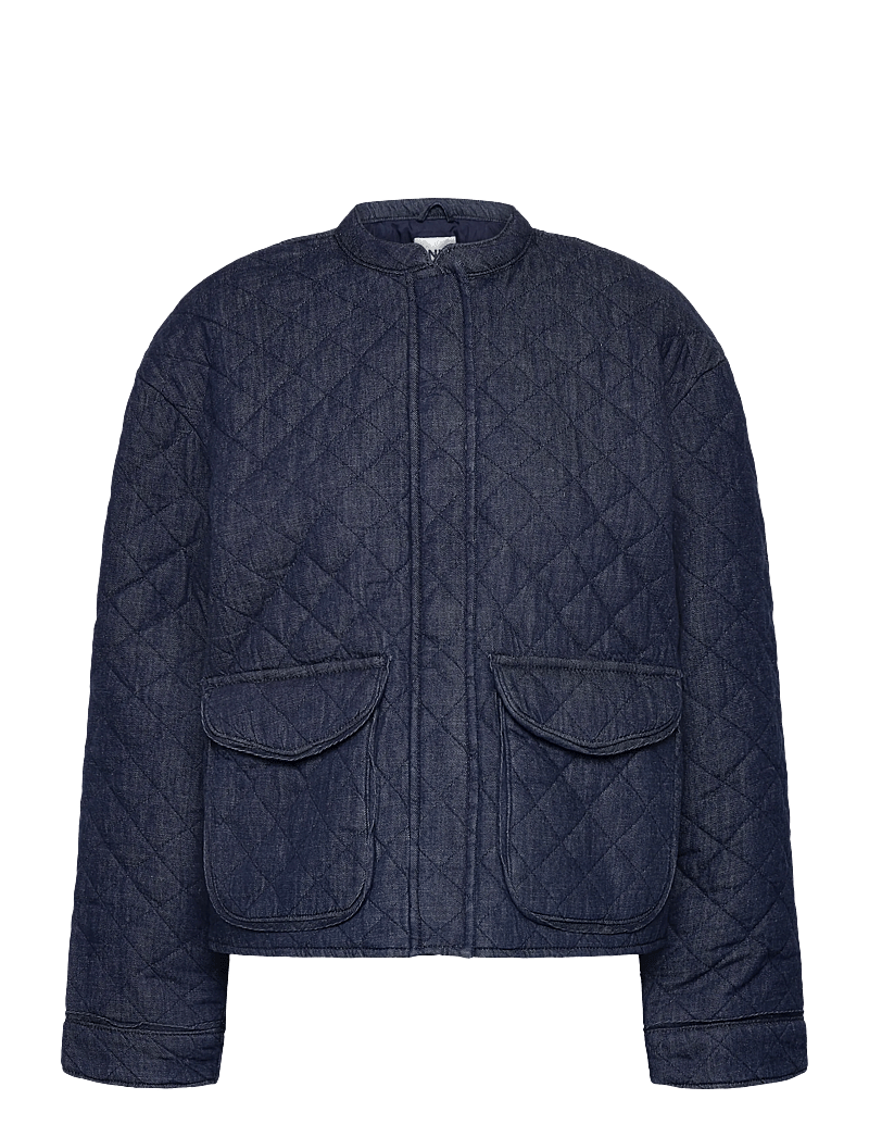 ONLY - ONLHALLIE QUILTED DNM JACKET AKM NOOS - forårsjakker - dark blue denim - 1