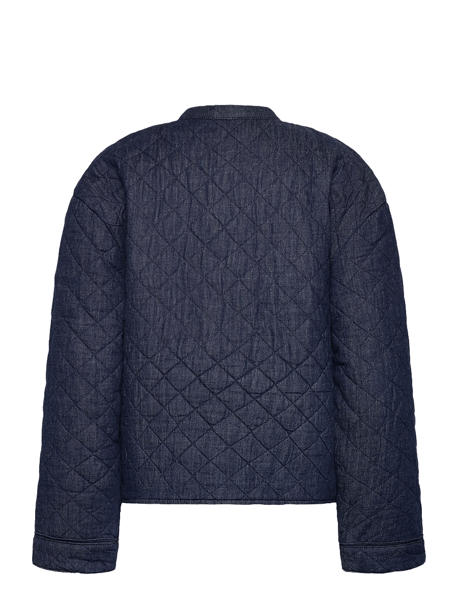 ONLY - ONLHALLIE QUILTED DNM JACKET AKM NOOS - frühlingsjacken - dark blue denim - 2