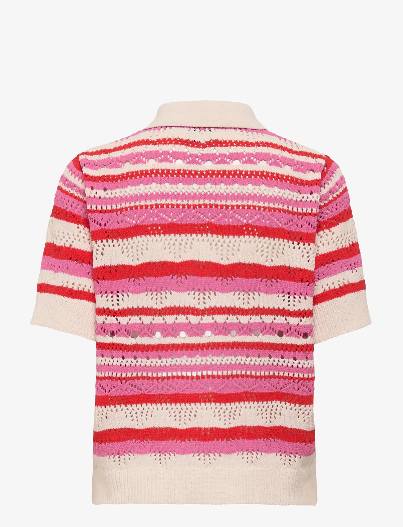 ONLY - ONLLULA POLO S/S CARDIGAN KNT NOOS - cardigans - high risk red - 2