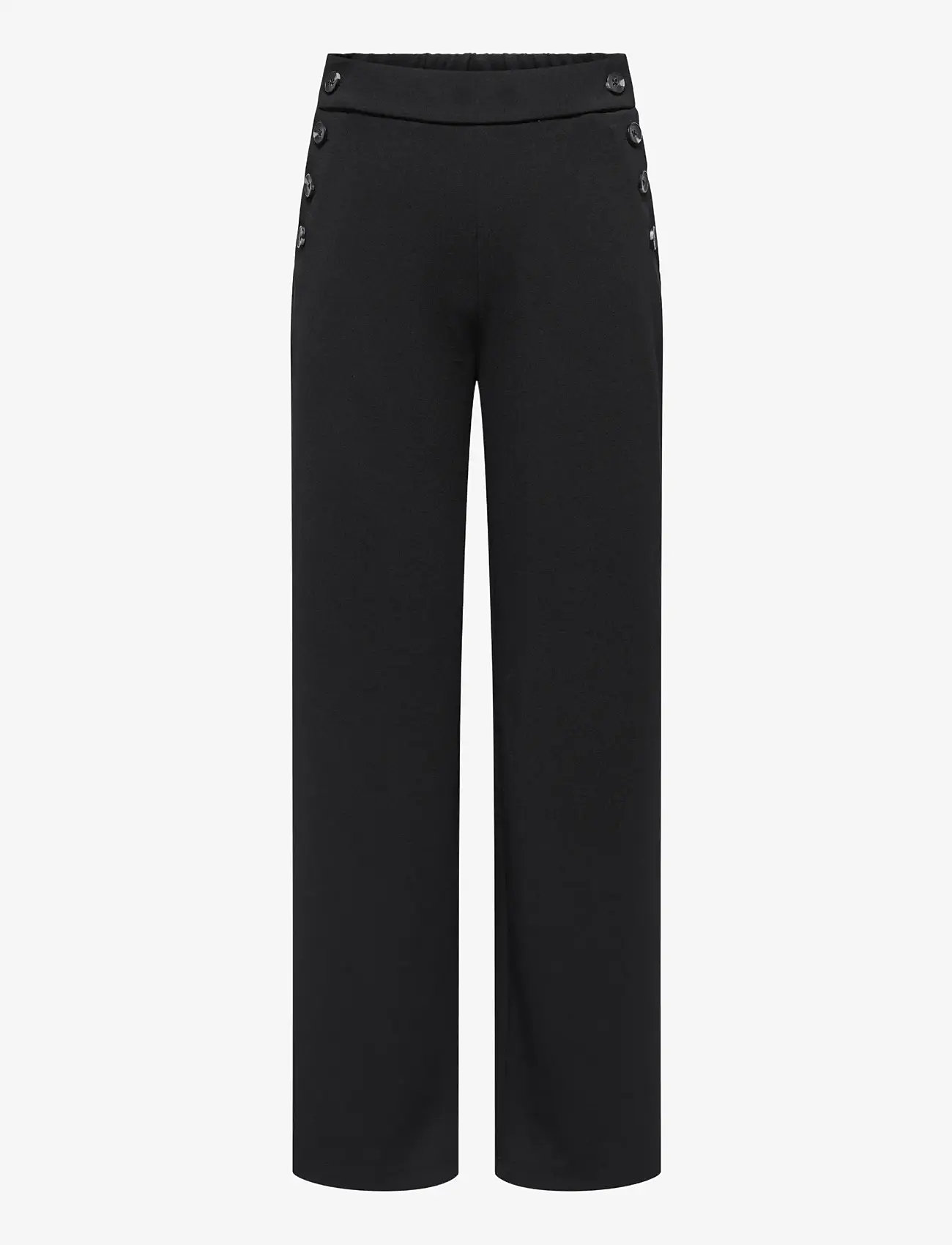 ONLY - ONLRINA LIFE BUTTON PANT JRS NOOS - straight leg trousers - black - 1
