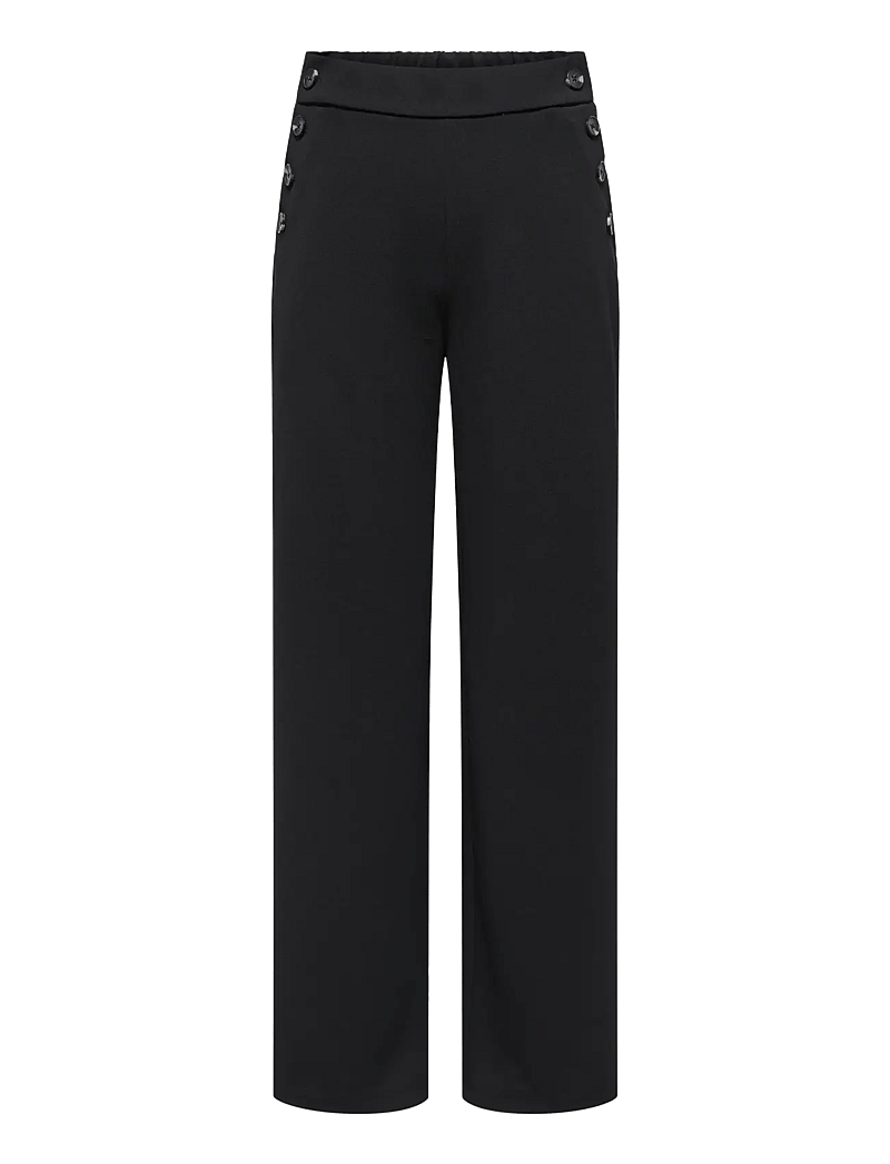 ONLY - ONLRINA LIFE BUTTON PANT JRS NOOS - sirge säärega püksid - black - 1