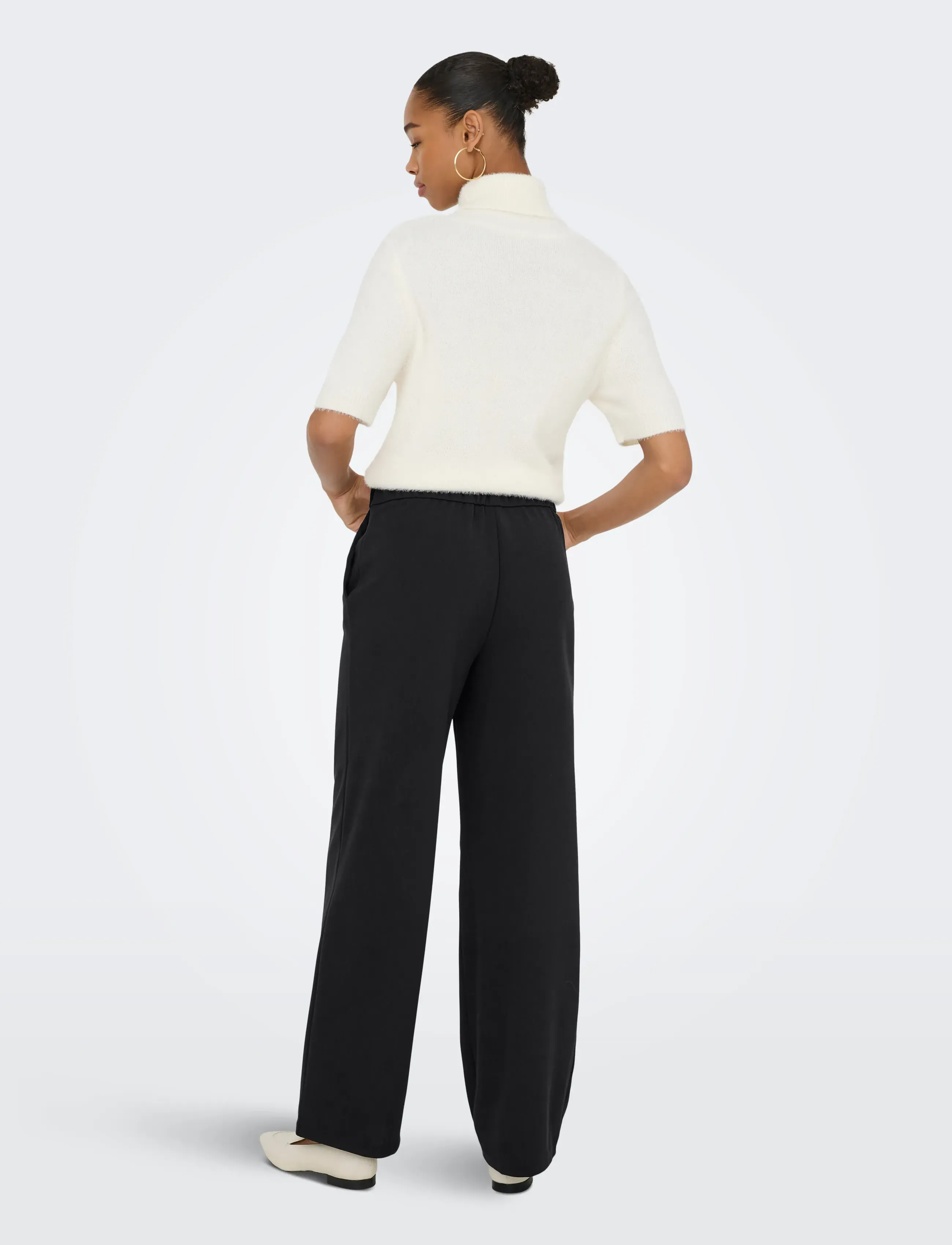 ONLY - ONLRINA LIFE BUTTON PANT JRS NOOS - raka byxor - black - 3