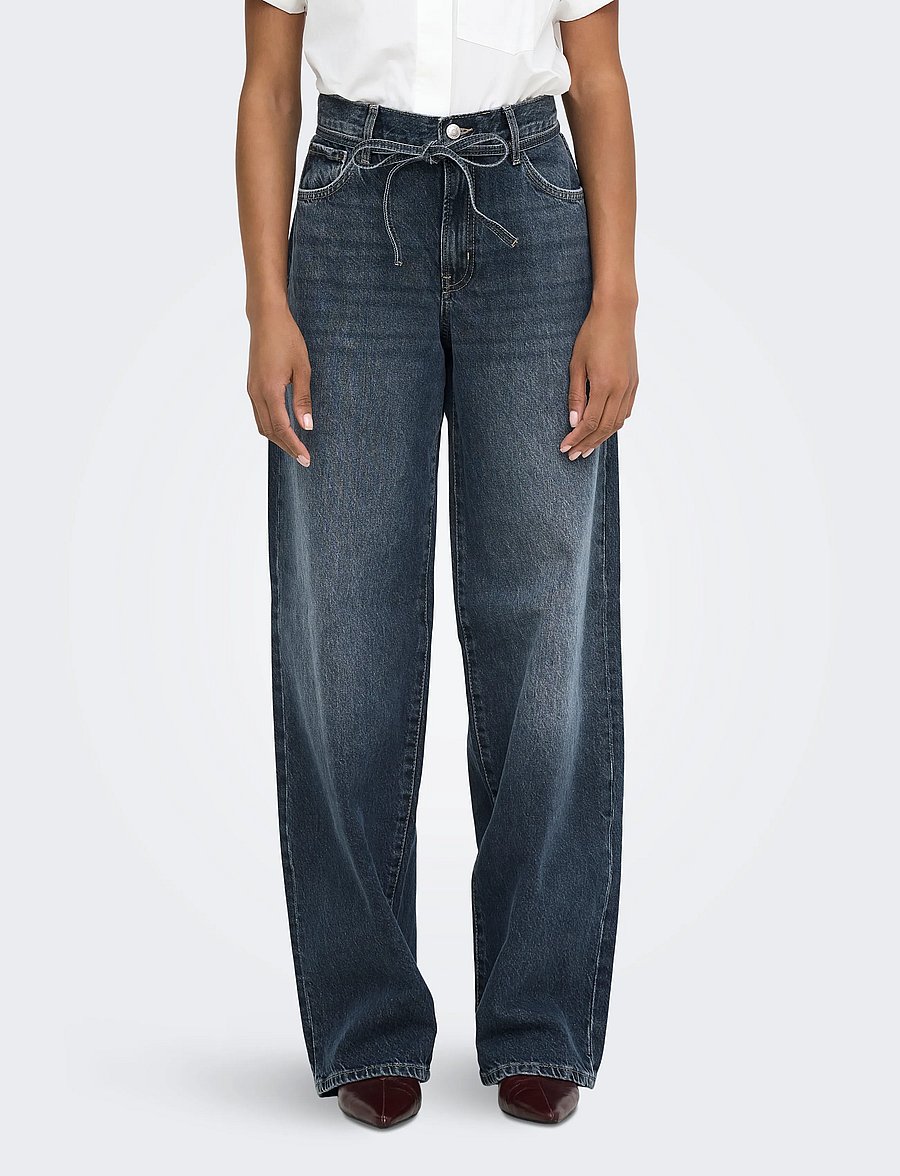 ONLY - ONLGIANNA MW STRAIGHT DNM DOT003 NOOS - special blue grey denim - 0