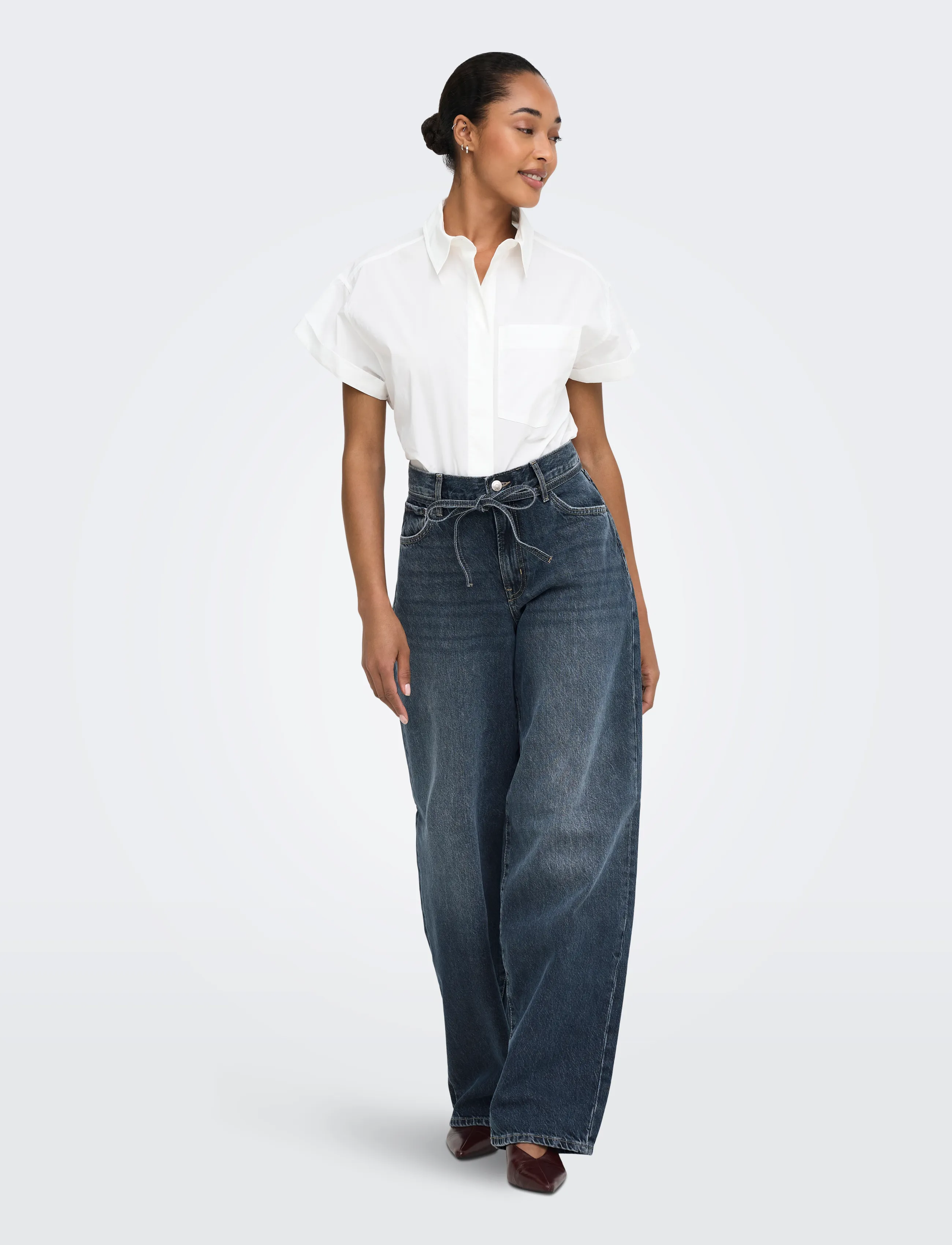 ONLY - ONLGIANNA MW STRAIGHT DNM DOT003 NOOS - special blue grey denim - 4
