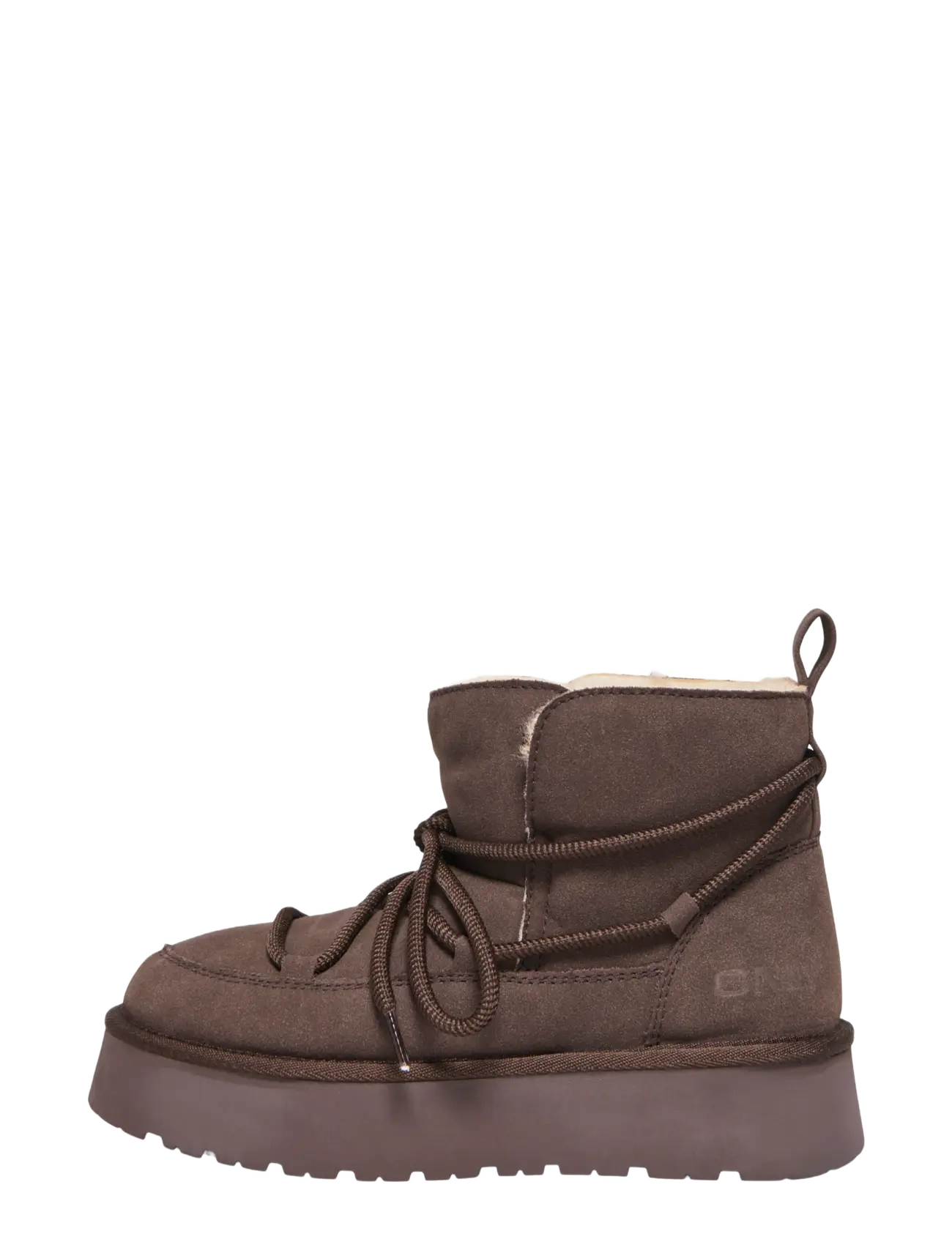 ONLY ONLFAN FELICIA LACE TEDDY PLATFORM BOOT - Sko - BRACKEN / brown