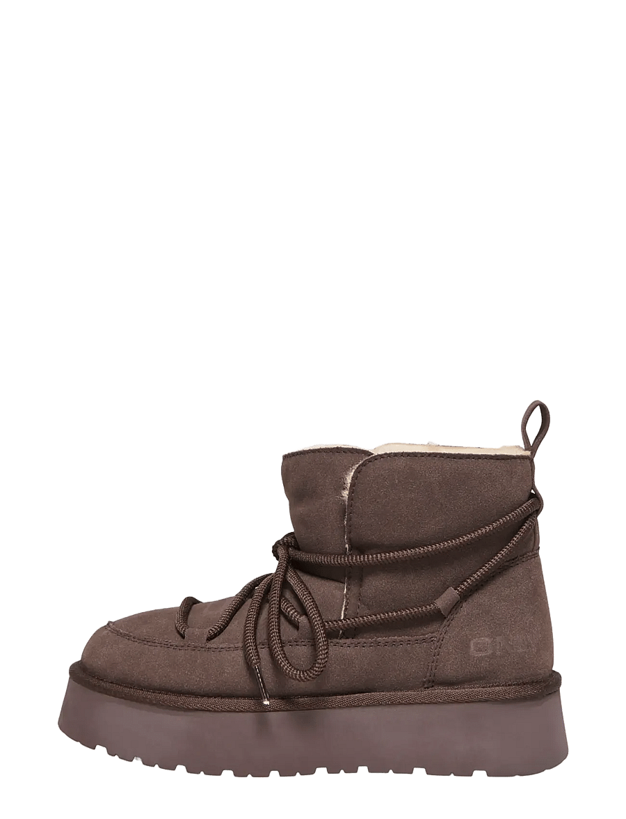 ONLY - ONLFAN FELICIA LACE TEDDY PLATFORM BOOT - bracken - 0