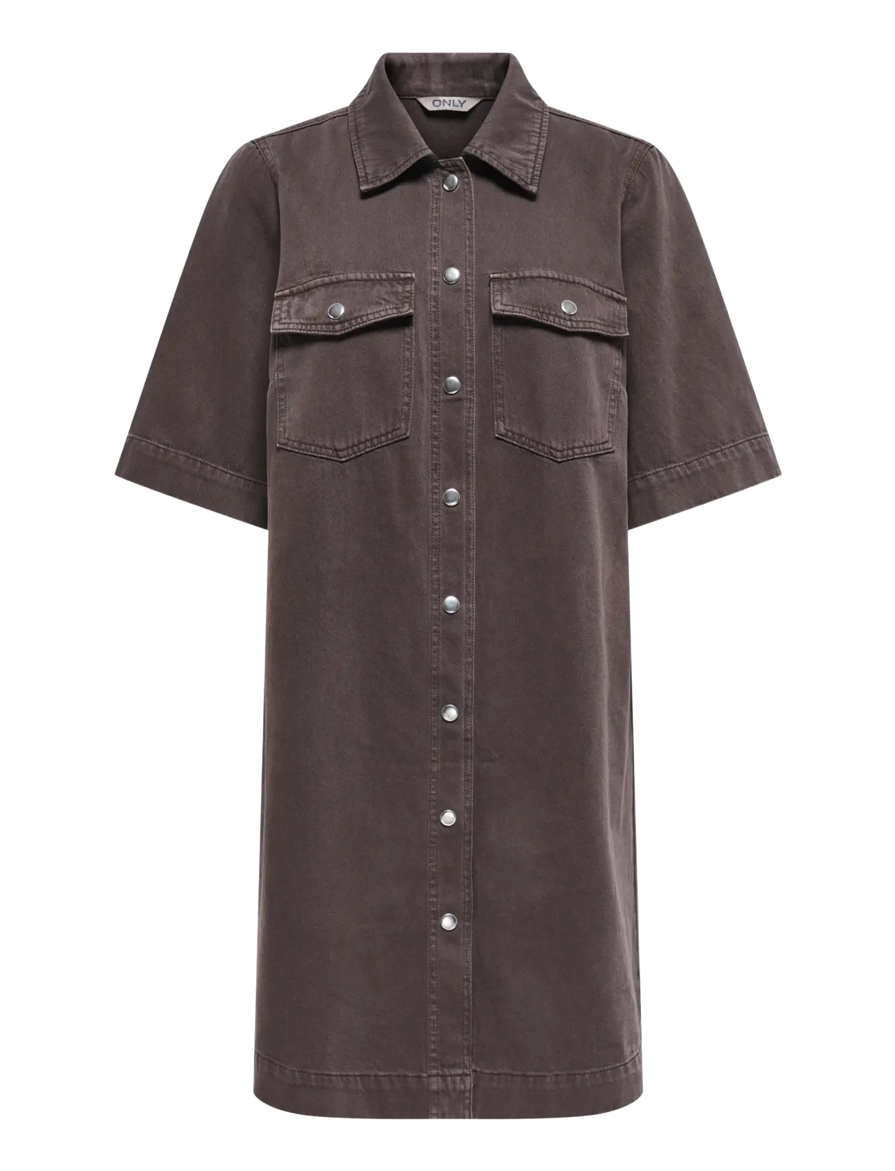 ONLY Onlbelle-Silla S/S Button Dress Pnt, M, Dresses, Braun - Short Dress, Frauen