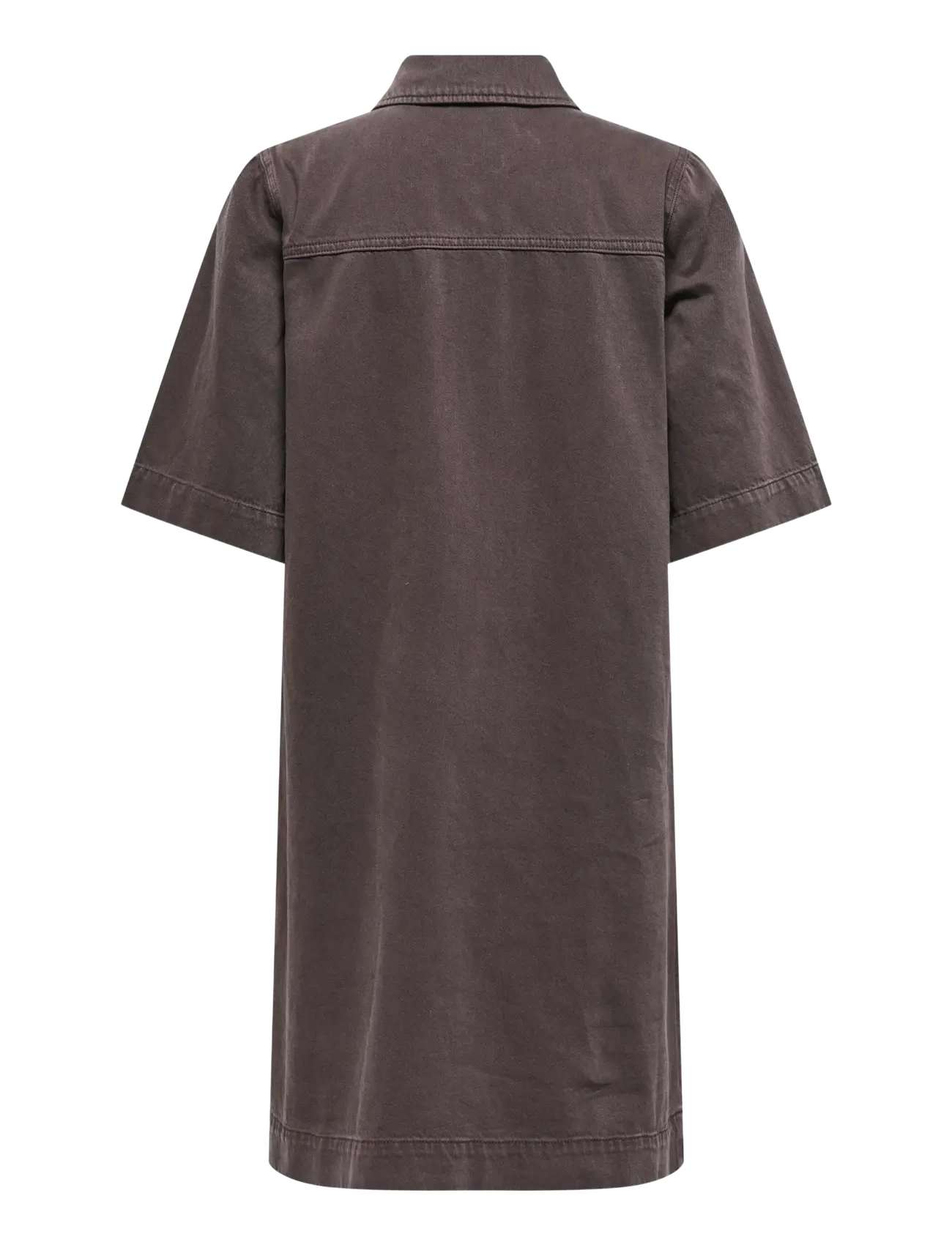 ONLY - ONLBELLE-SILLA S/S BUTTON DRESS PNT - seal brown - 1