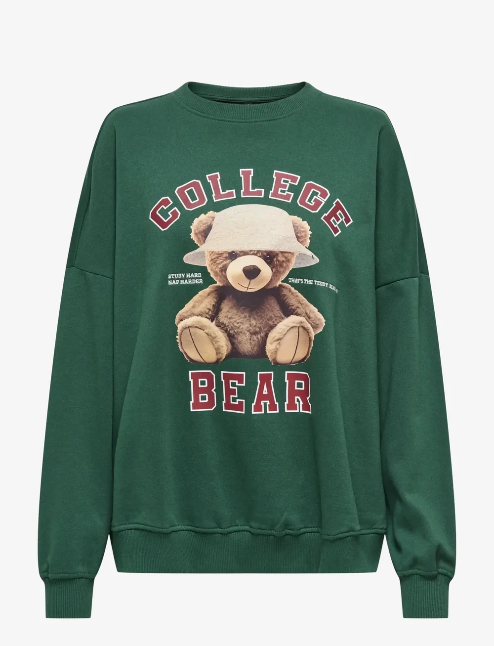 ONLY - ONLBILA L/S BEAR O-NECK SWT - alltags-style - pineneedle - 1