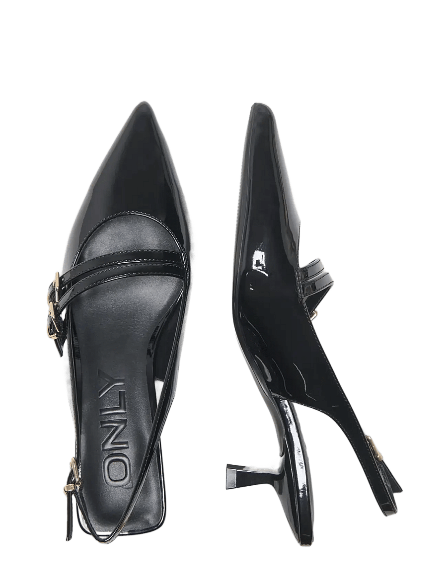 ONLY - ONLCOCO-8 BUCKLE SLINGBACK PUMP - slingbacks med hæle - black - 3