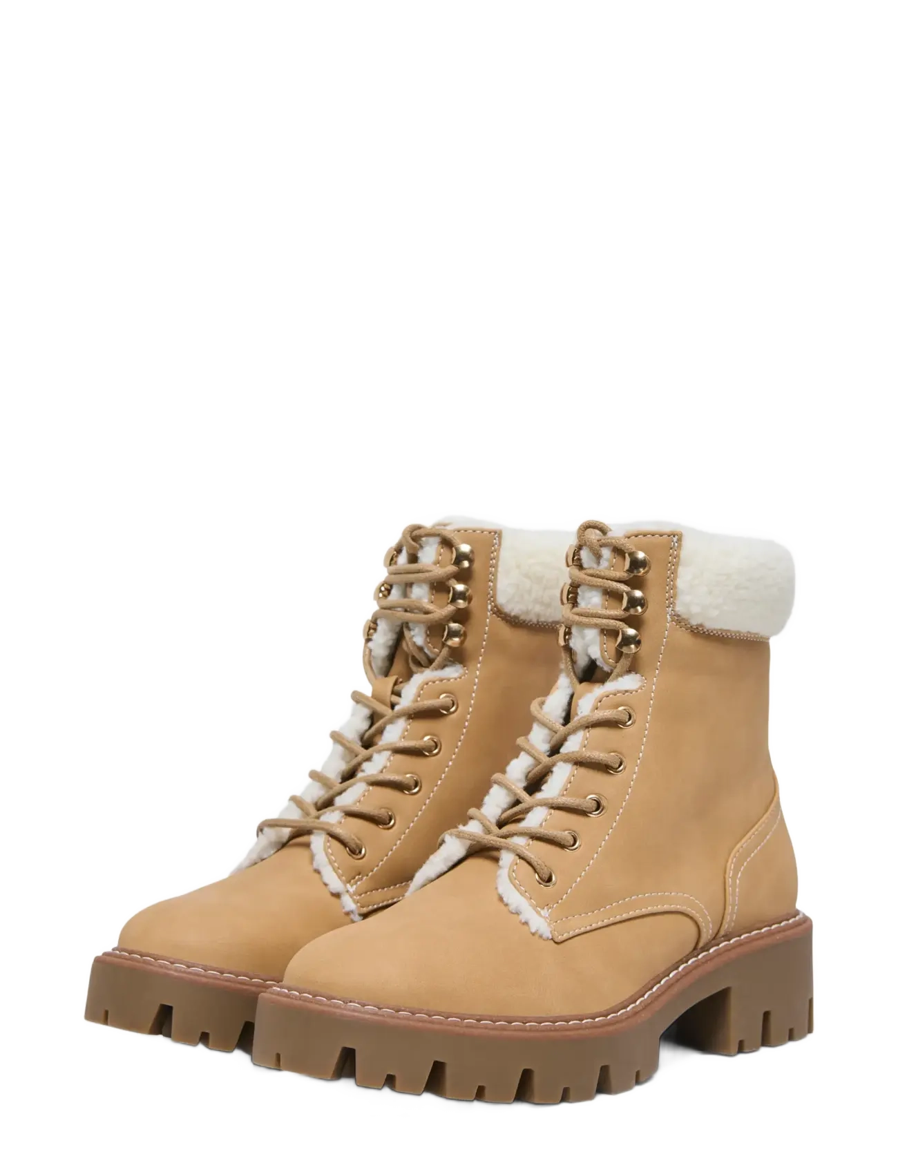 ONLY ONLBETTY-11 WARM LACE UP - Transitional Layering - NEW WHEAT / beige