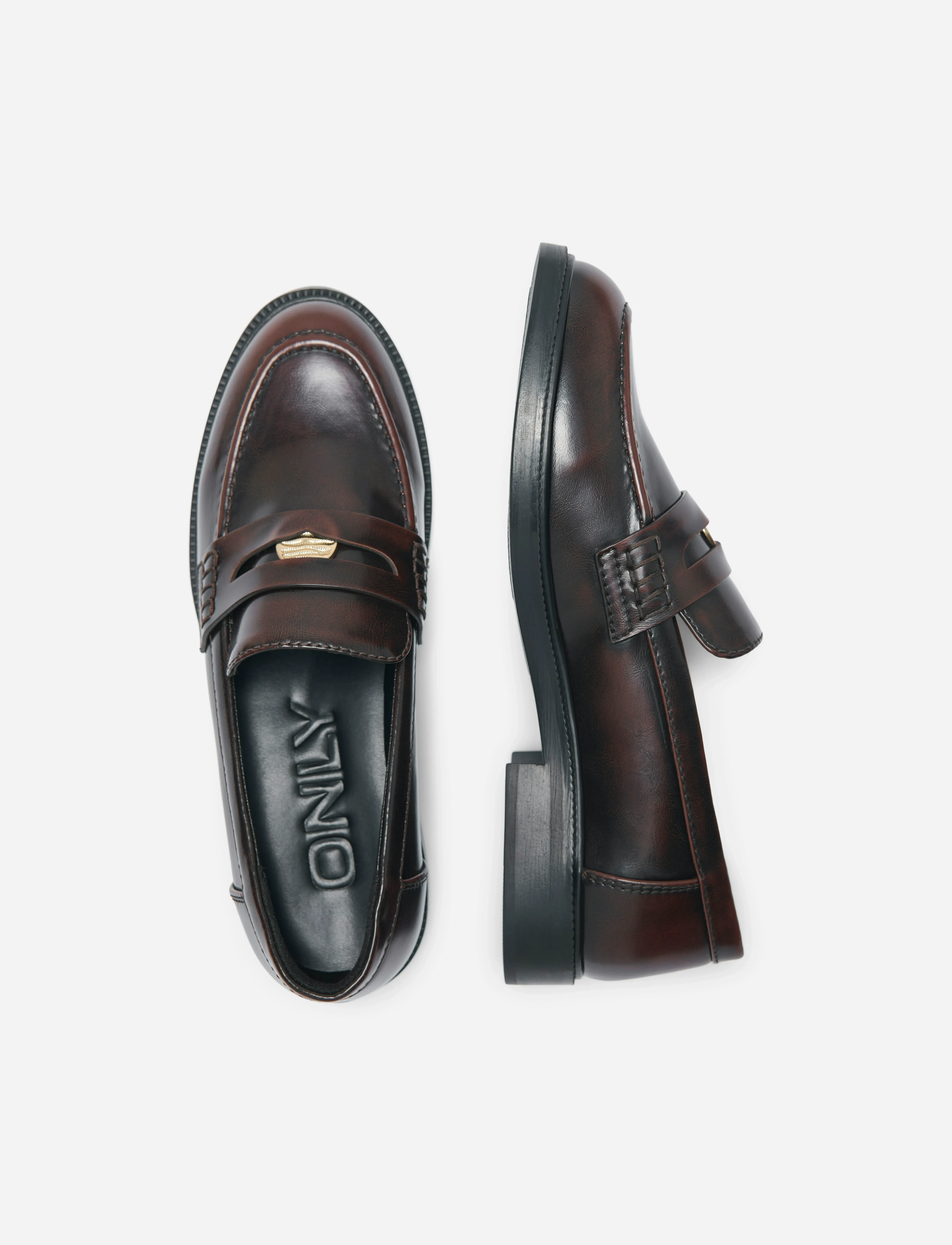 ONLY Onllux-12 Button Loafer Noos, Kvinder, Penny Loafers, Brun, Str: 38