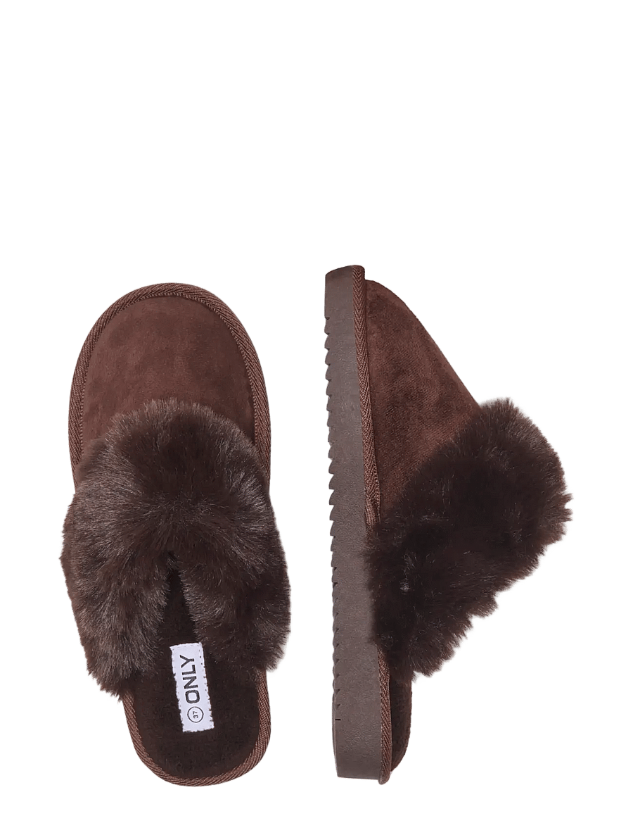 ONLY - ONLCATH TEDDY HOMESLIPPER NOOS - flache pantoletten - tiramisu - 2