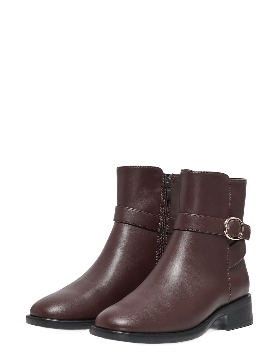 ONLY - ONLBENNI-2 BUCKLE BOOT - støvletter - brown stone - 2