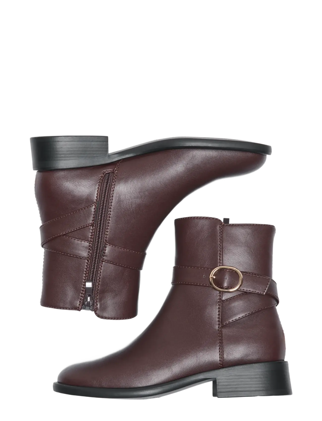ONLY - ONLBENNI-2 BUCKLE BOOT - heeled ankle boots - brown stone - 3