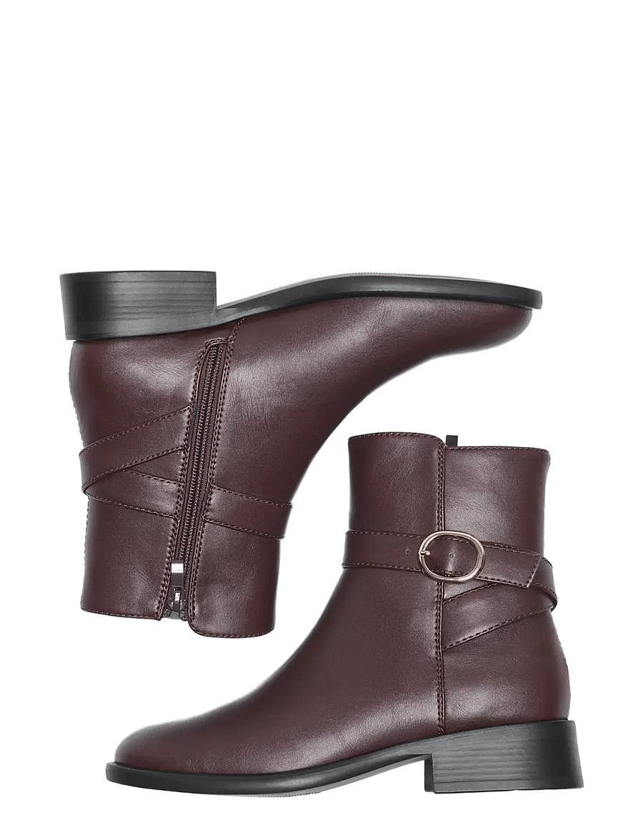 ONLY - ONLBENNI-2 BUCKLE BOOT - støvletter - brown stone - 3