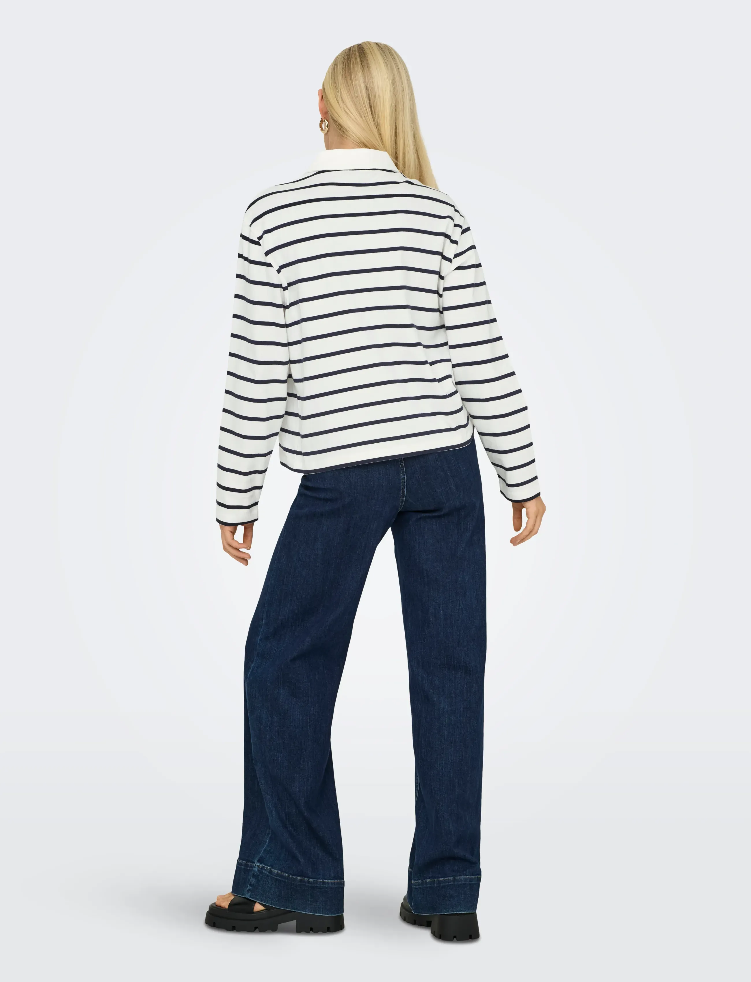 ONLY - ONLSIRA L/S POLO JRS - laveste priser - night sky - 3