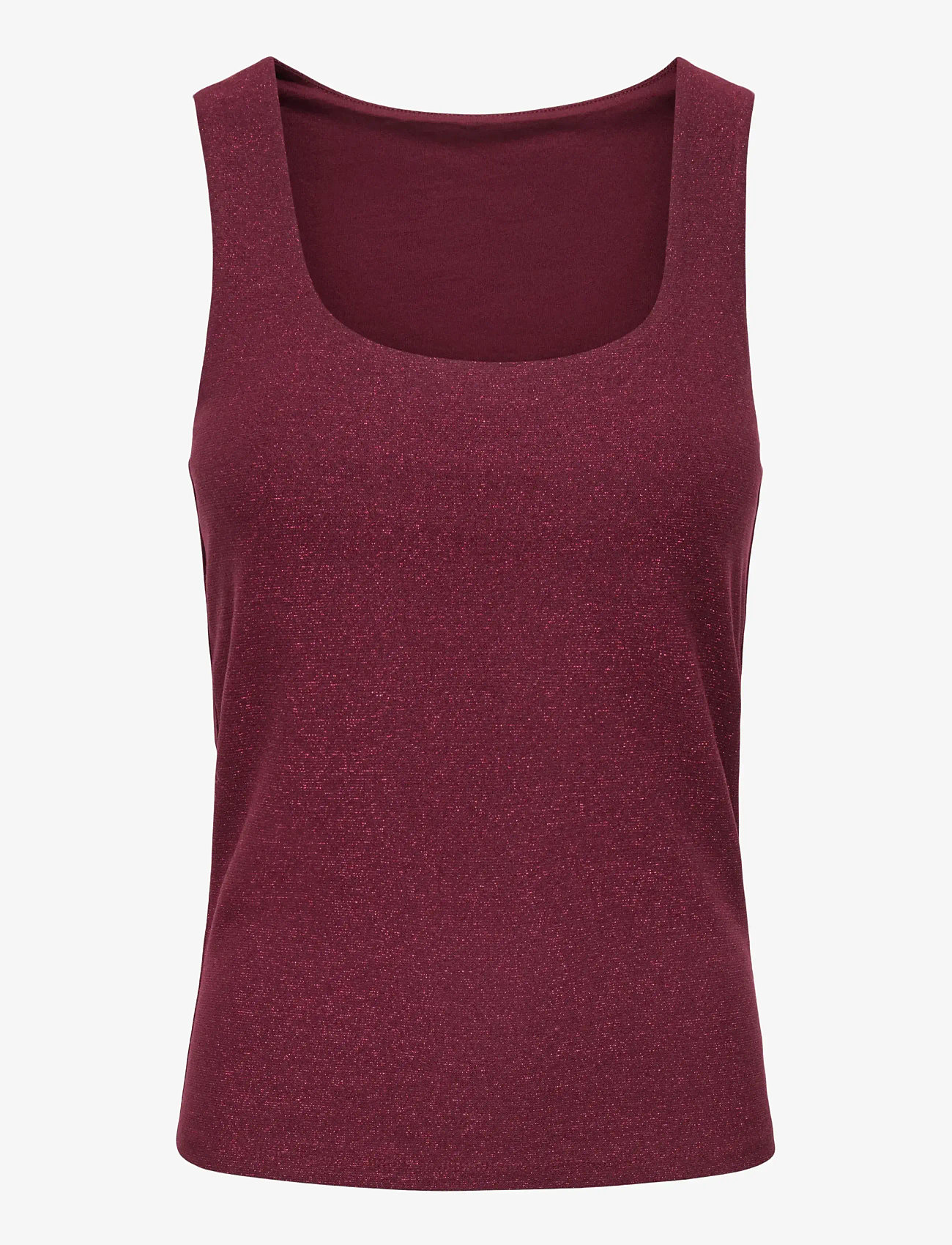 ONLY - ONLEA GLITTER S/L 2-WAYS TOP JRS NOOS - hauts sans manches - chocolate truffle - 1