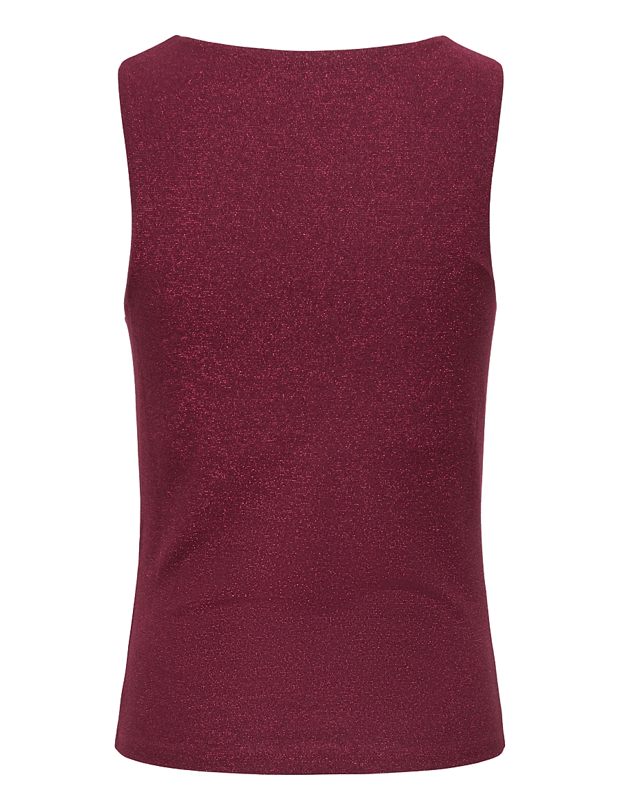 ONLY - ONLEA GLITTER S/L 2-WAYS TOP JRS NOOS - Ärmellose tops - chocolate truffle - 2