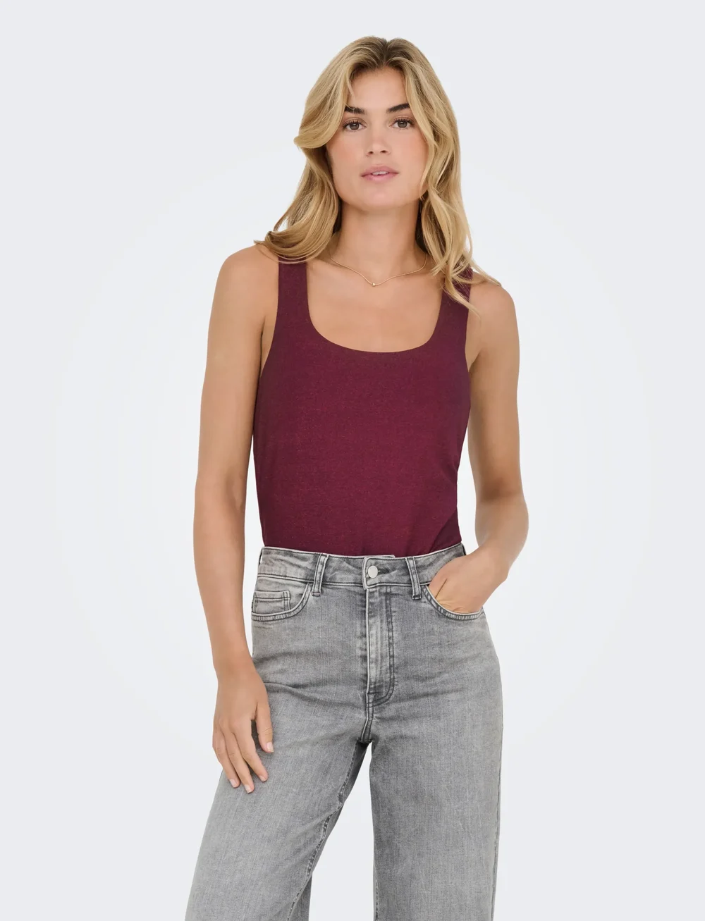 ONLY - ONLEA GLITTER S/L 2-WAYS TOP JRS NOOS - Ärmellose tops - chocolate truffle - 0