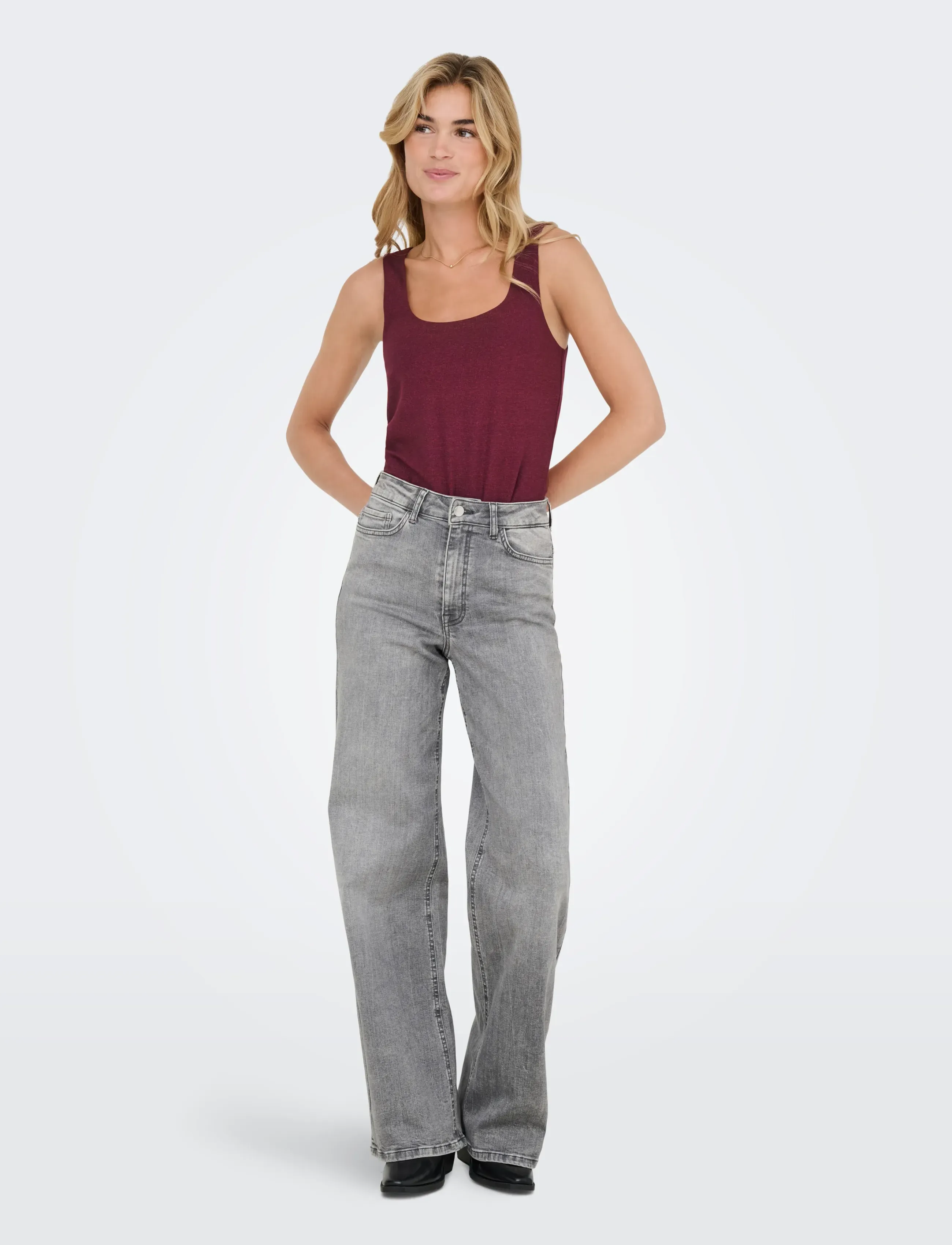 ONLY Onlea Glitter S/L 2-Ways Top Jrs Noos linnen dam – bild 6
