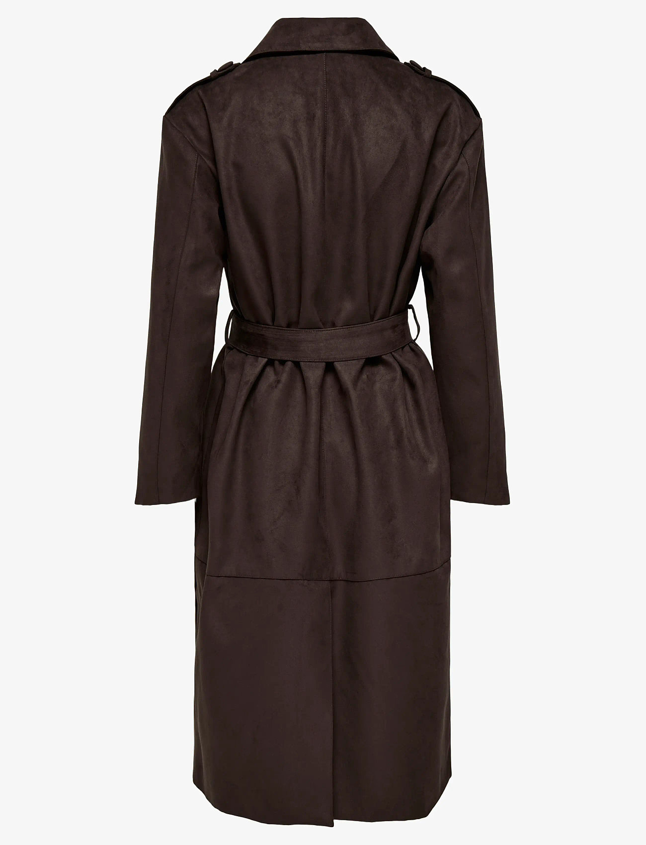 ONLY - ONLBINE LIFE FAUX SUEDE TRENCHCOAT OTW - trenchcoats - mole - 1