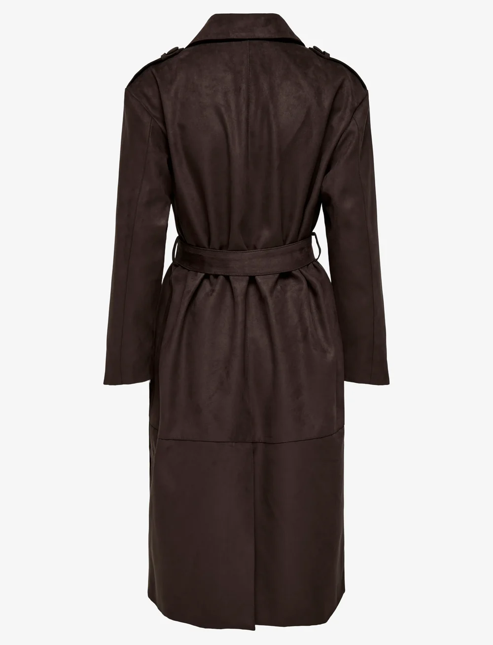 ONLY - ONLBINE LIFE FAUX SUEDE TRENCHCOAT OTW - trenchcoats - mole - 1