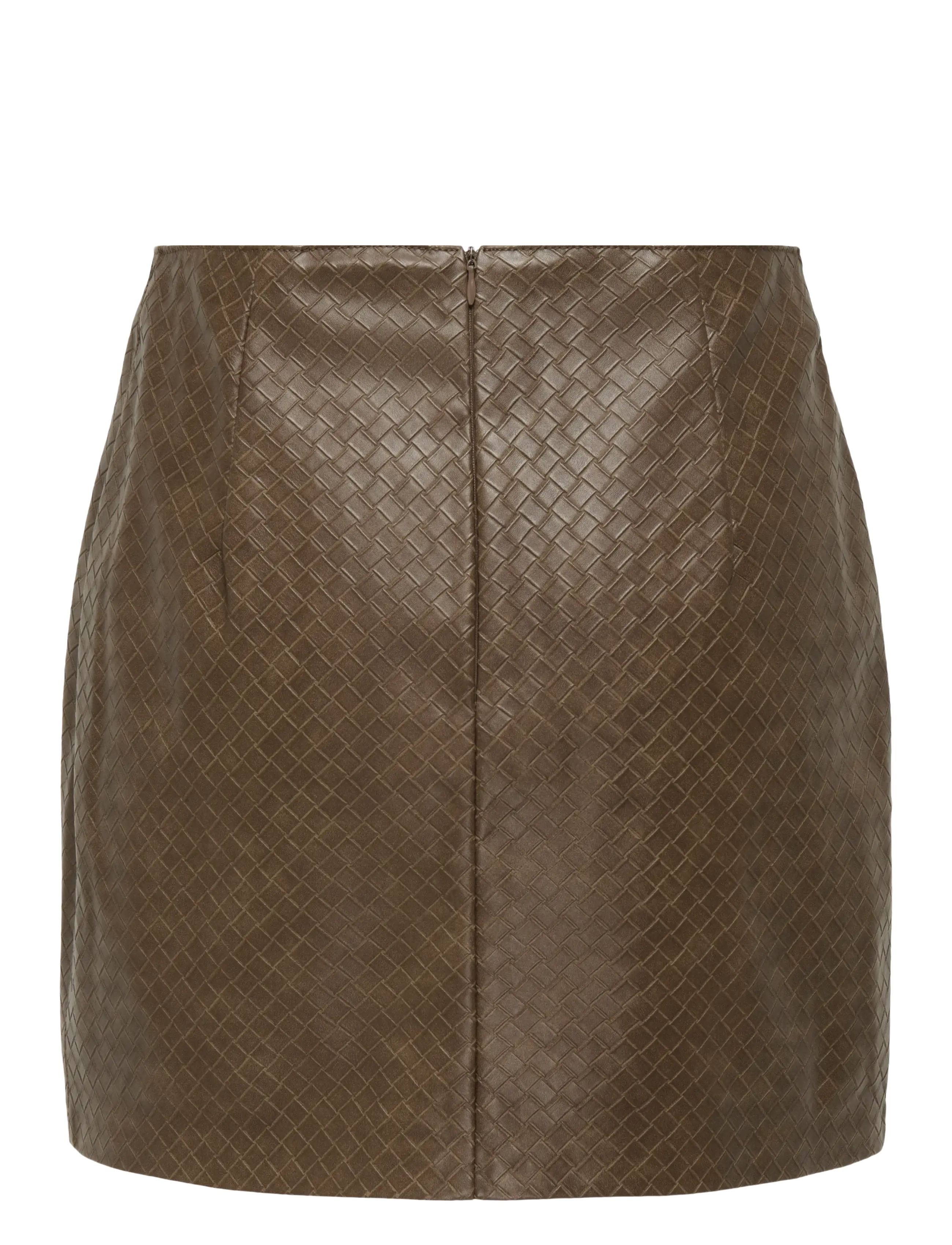 ONLY - ONLSAKU BRAID FAUX LEATHER SKIRT OTW - minihameet - carafe - 1