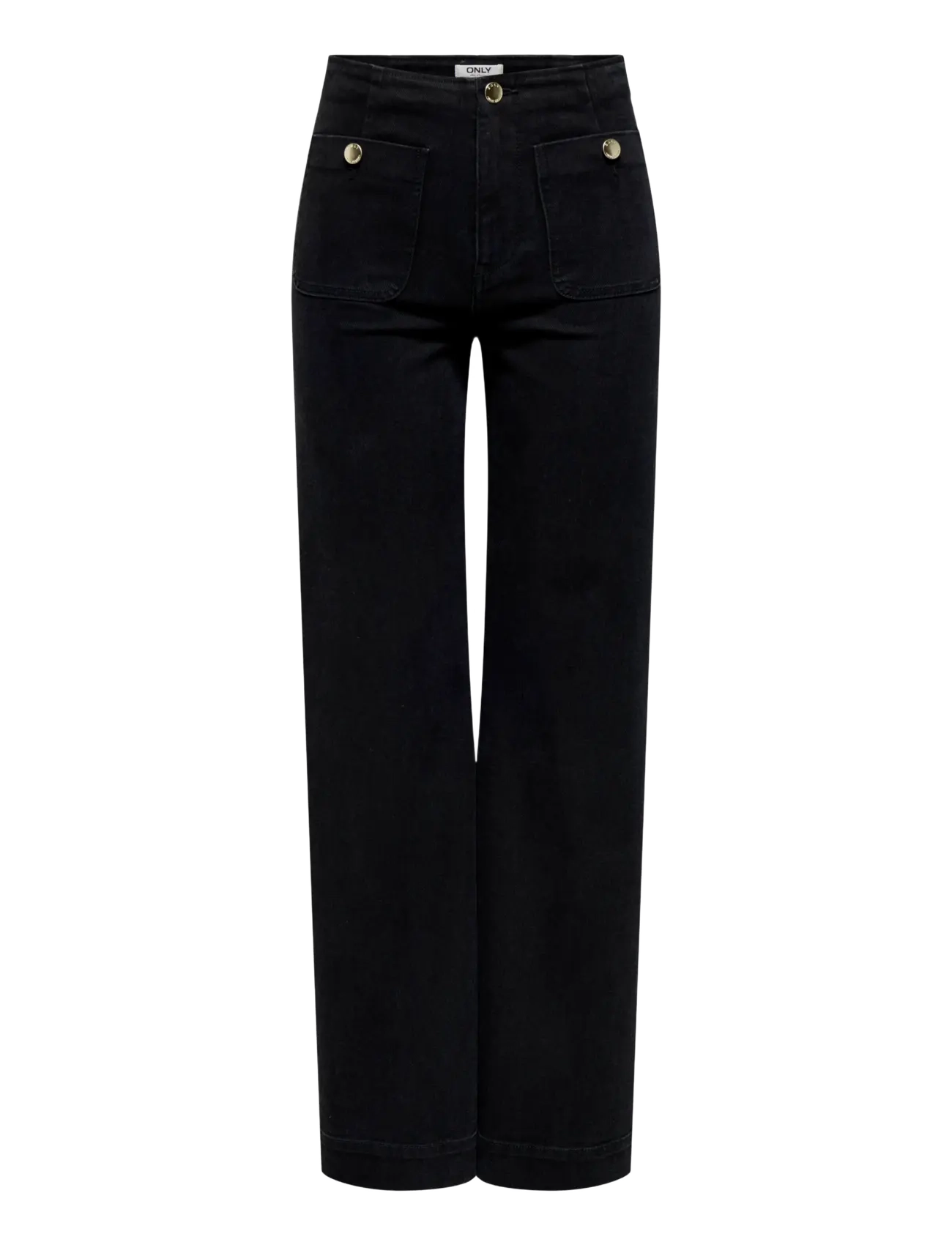 ONLY - ONLMADELINE HW WD POCKET DNM GUA554 NOOS - black denim - 1