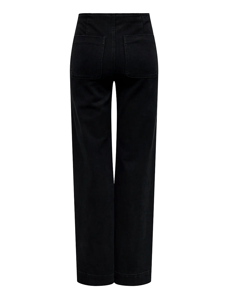 ONLY - ONLMADELINE HW WD POCKET DNM GUA554 NOOS - black denim - 2