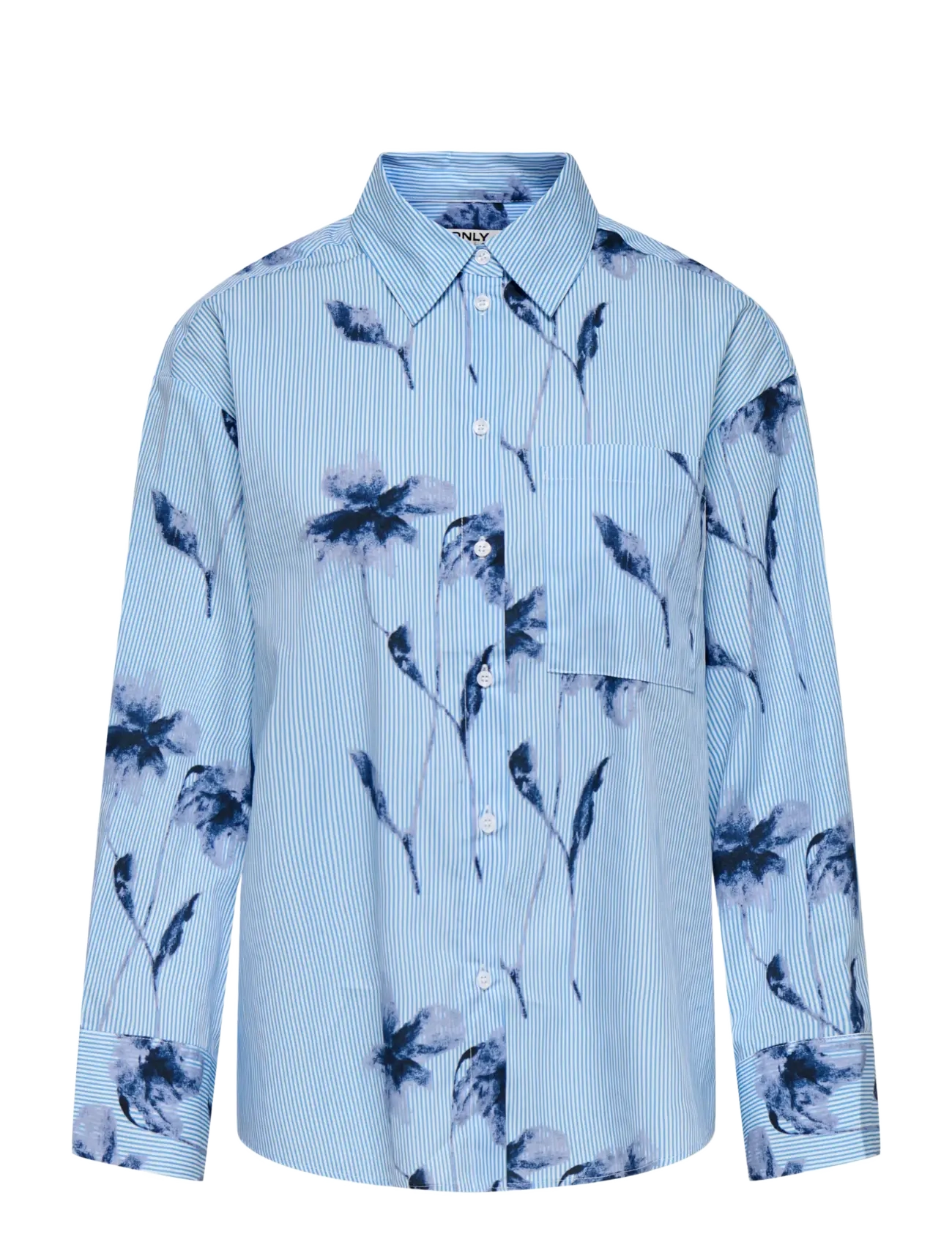 ONLY ONLNANO LIFE LS SHIRT WVN - Pluusid ja särgid - BRIGHT WHITE / blue